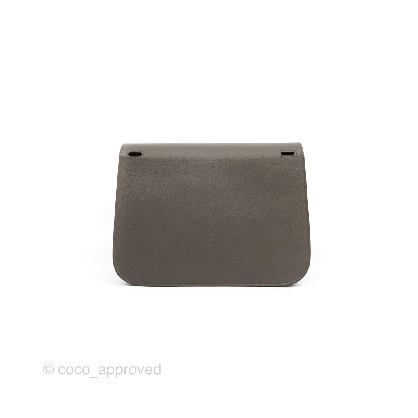 Hermès Halzan 25 Gris Etain 8F Evercolor Gold Hardware