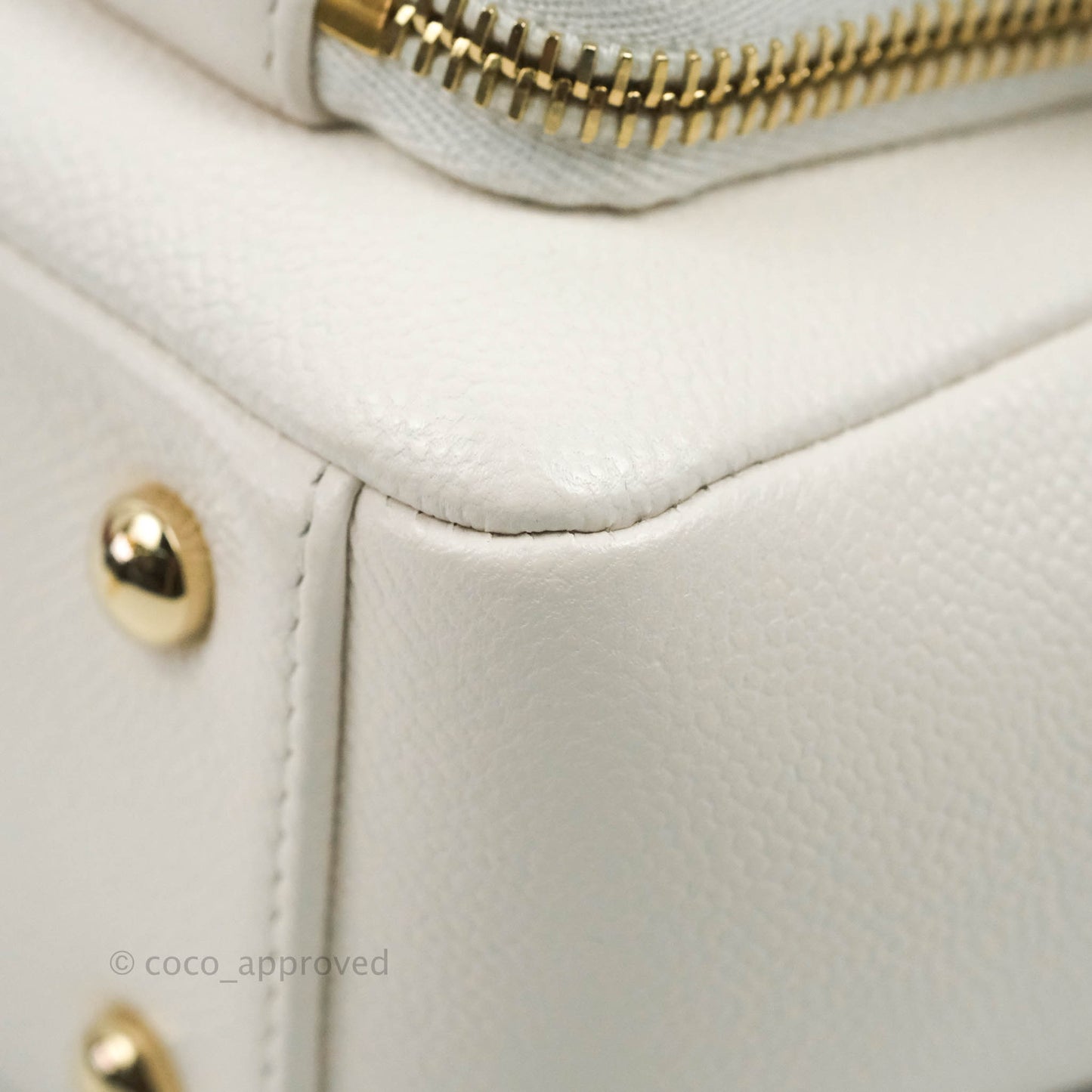 Chanel Quilted Small Business Affinity Flap White Caviar Gold Hardware