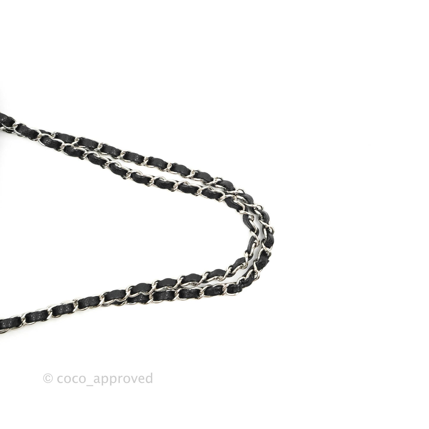 Chanel Quilted Classic M/L Medium Flap Black Caviar Silver Hardware