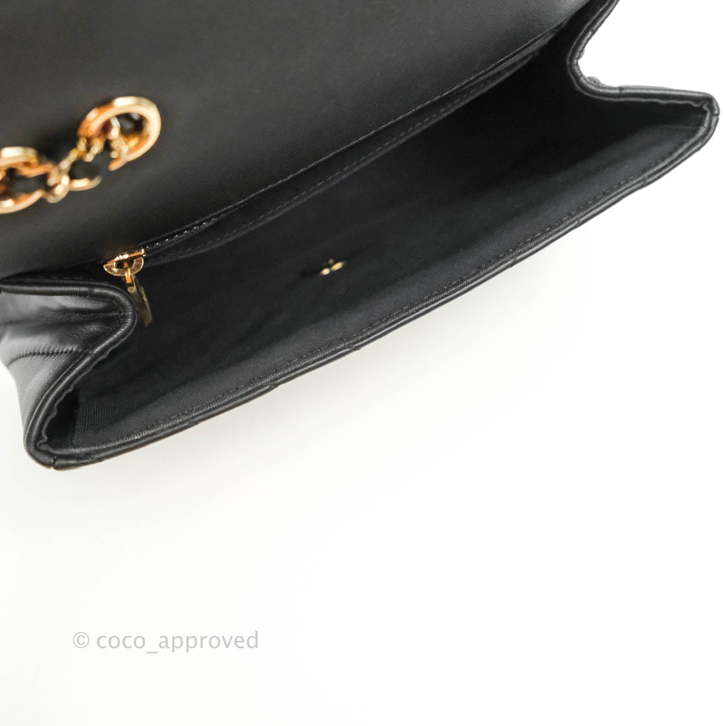 Chanel Small Statement Chevron Flap Bag Black Gold Hardware
