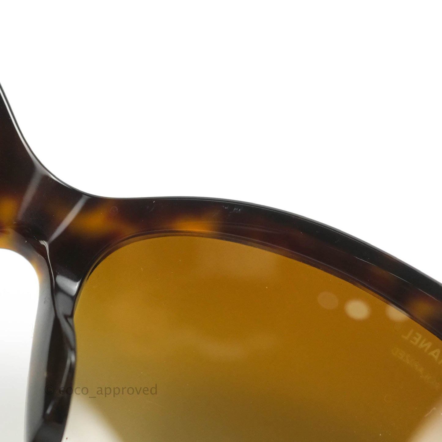 Chanel Tortoise Shell Oversized Frame Pearl CC Sunglasses