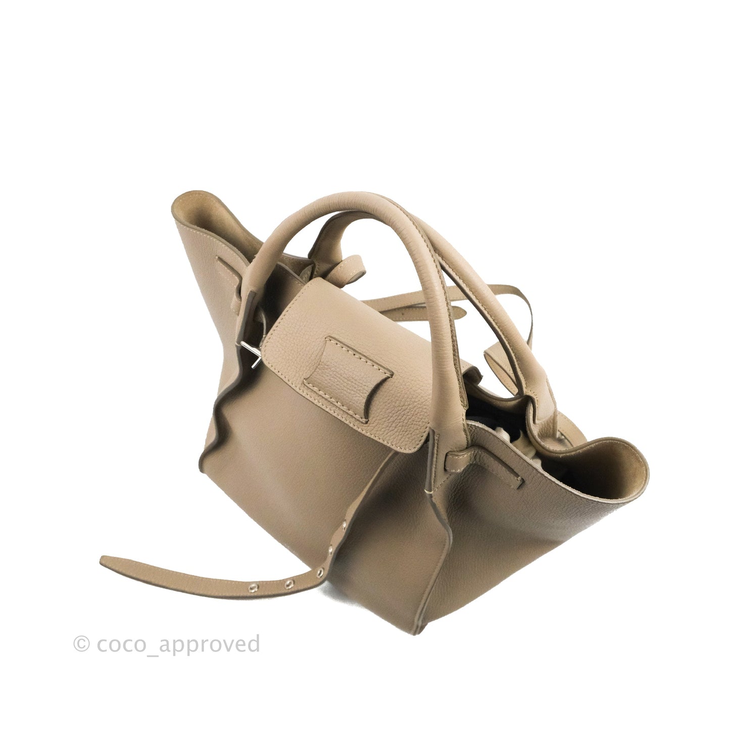 Celine Small Big Bag Light Taupe Supple Grained Leather Silver Hardware