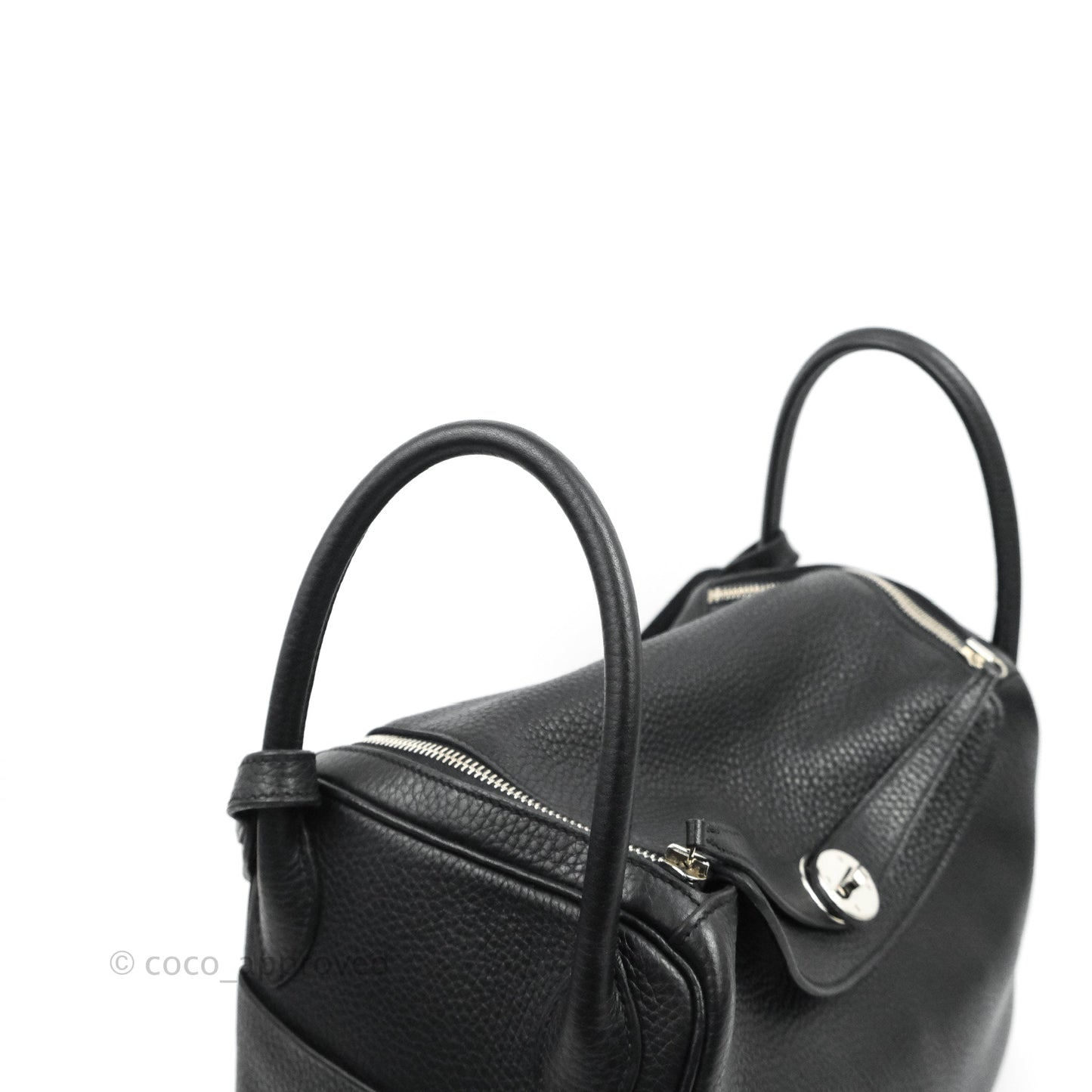Hermès Lindy 30 Black Clemence Palladium Hardware