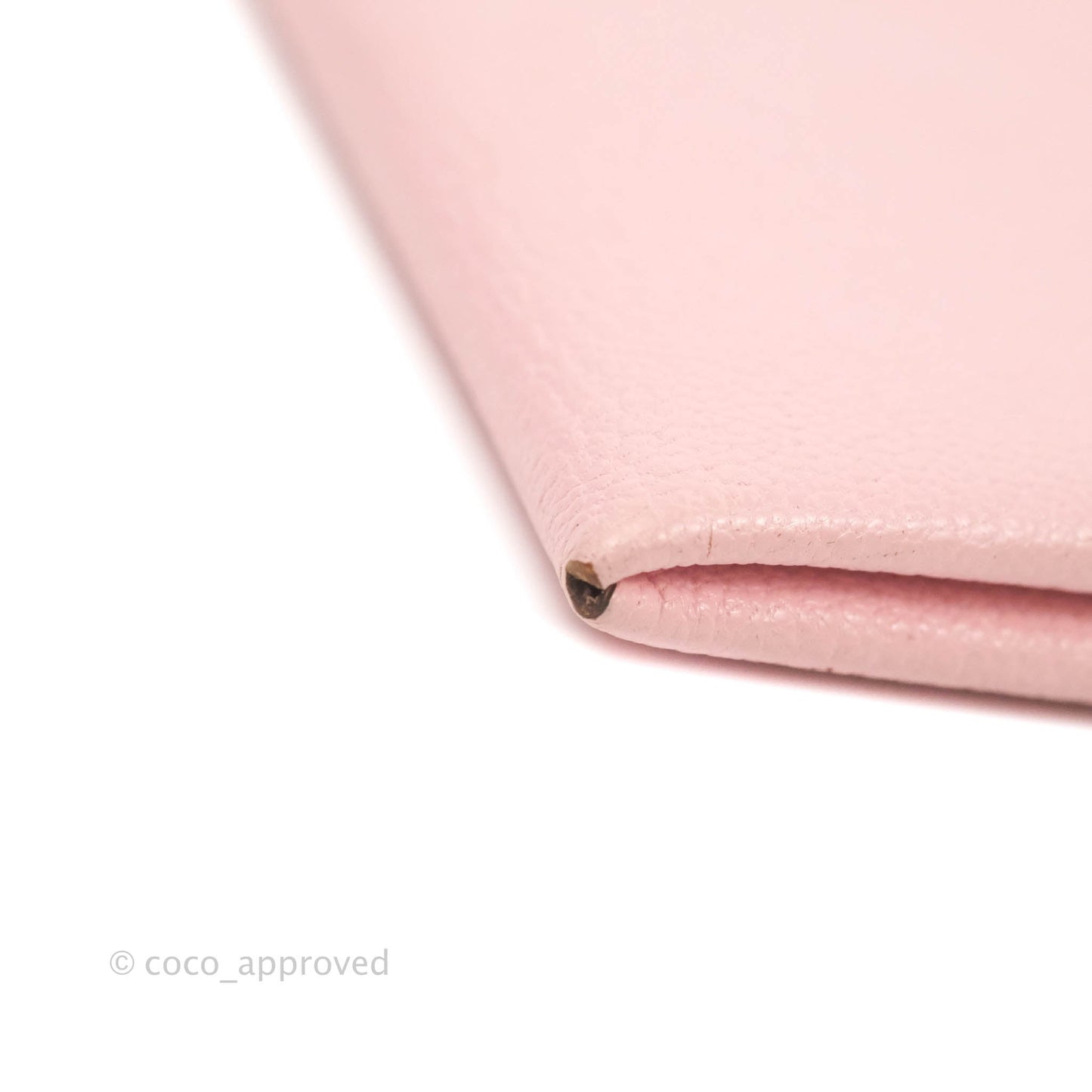Hermès Calvi Card Holder Sakura Pink Chevre Mysore