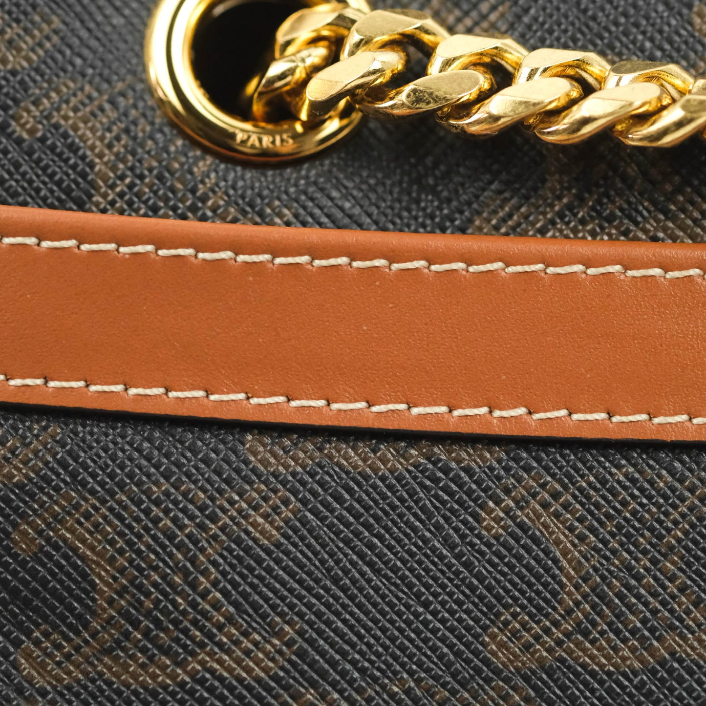 Celine Small Patapans in Triomphe Canvas Tan