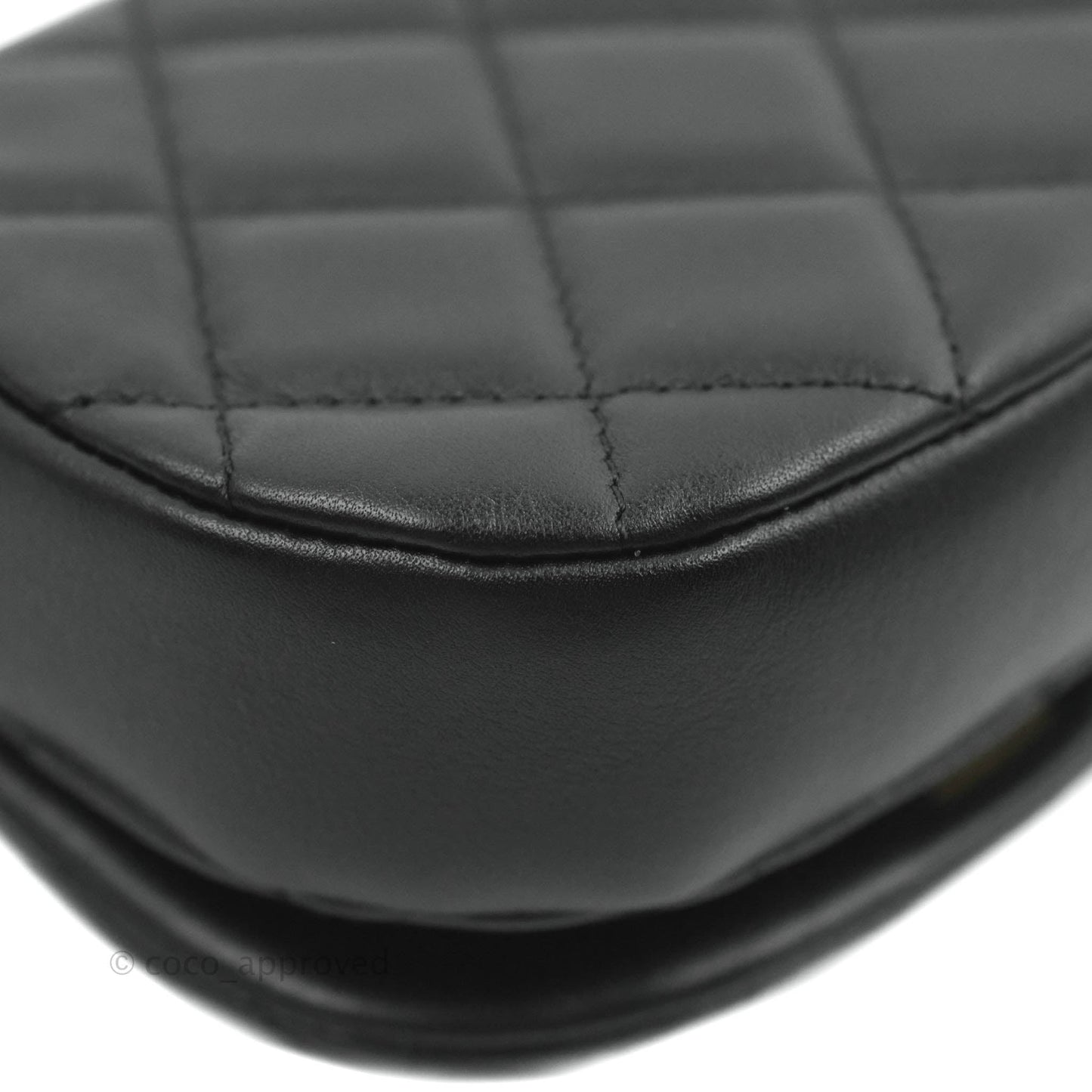 Chanel Mini Clutch with Chain Black Calfskin Aged Gold Hardware