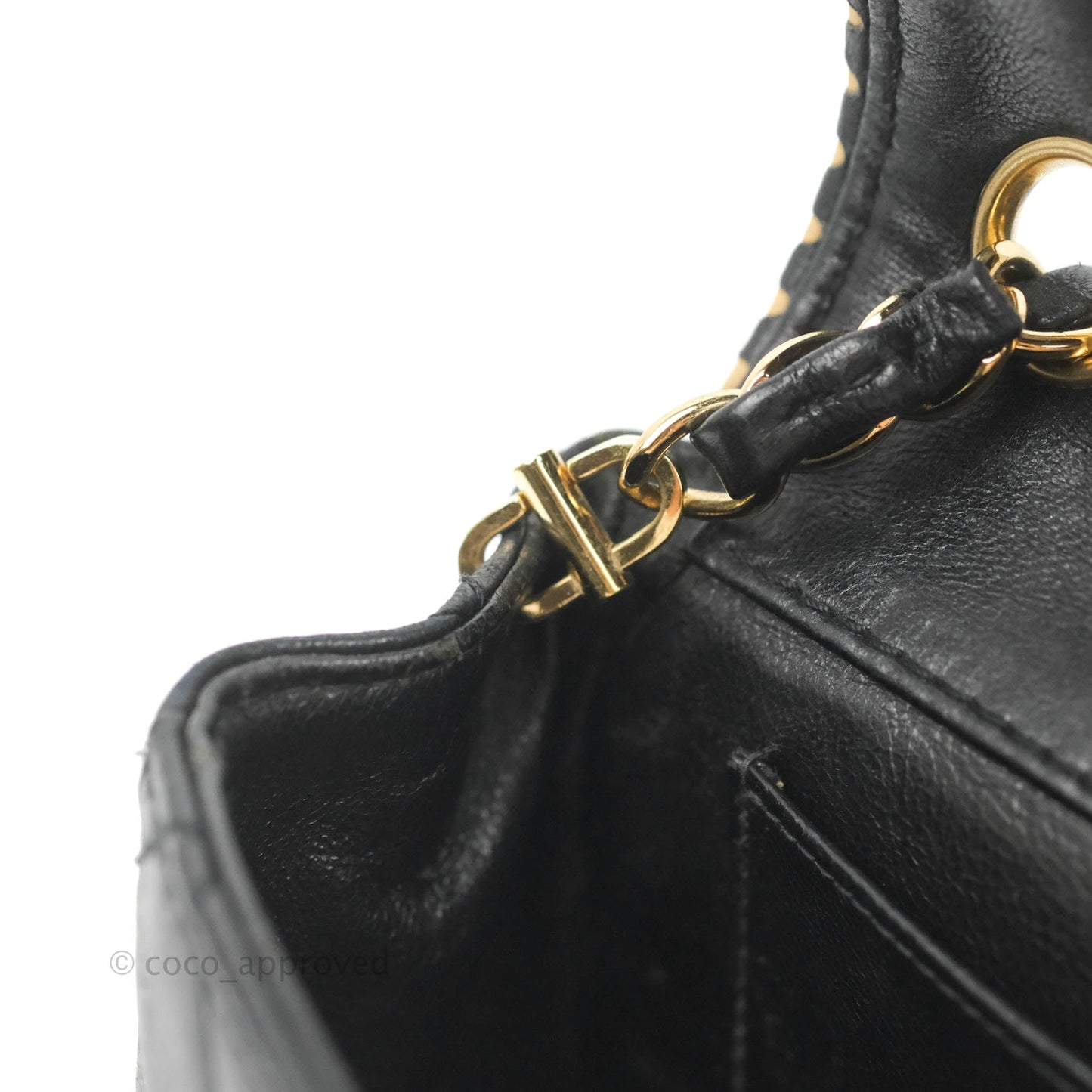 Chanel Vintage Mini Rectangular Black Calfskin 24K Gold Hardware