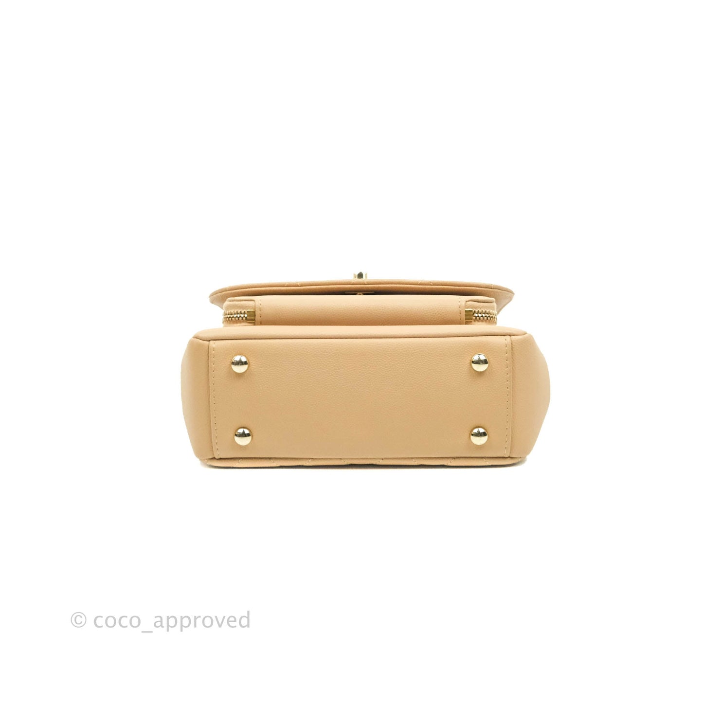 Chanel Quilted Small Business Affinity Flap Dark Beige Caviar Light Gold Hardware
