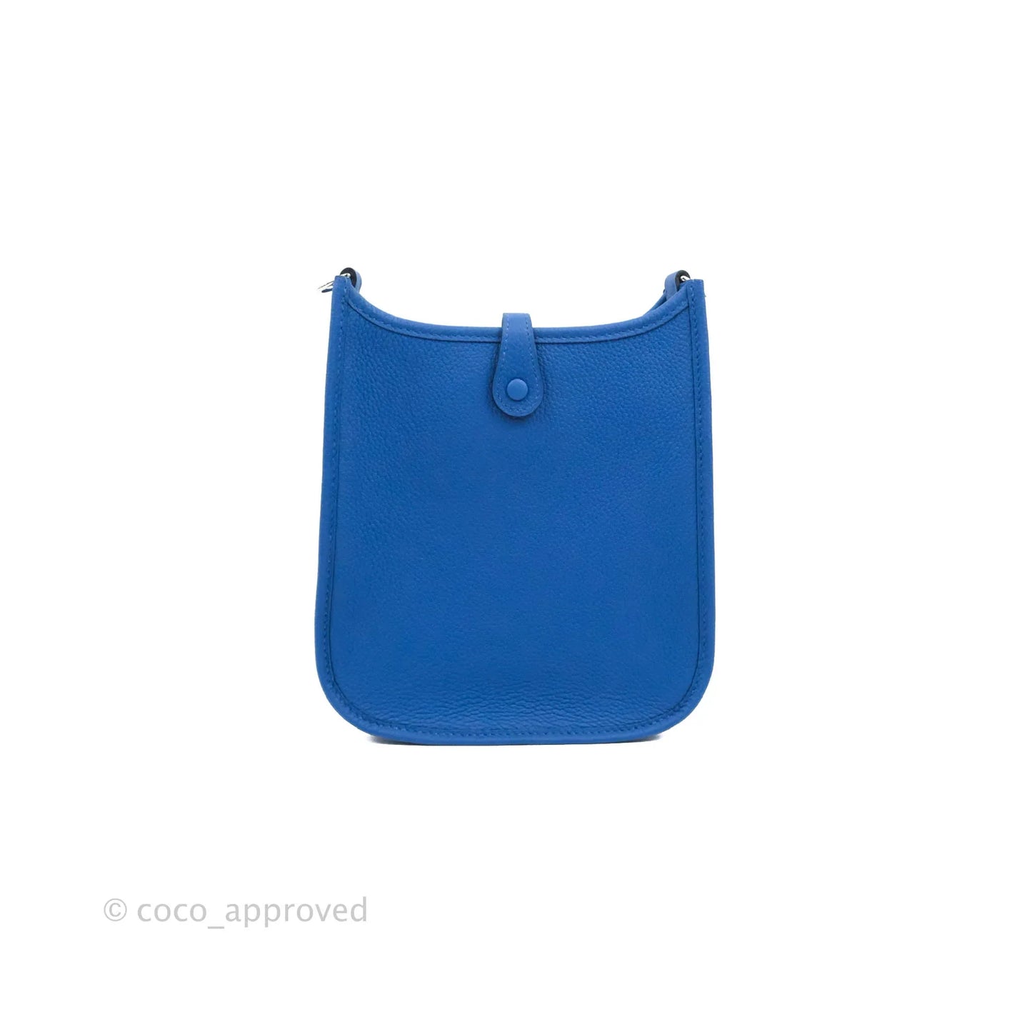 Hermès Mini Evelyne 16 Bleu France Taurillon Maurice Palladium Hardware