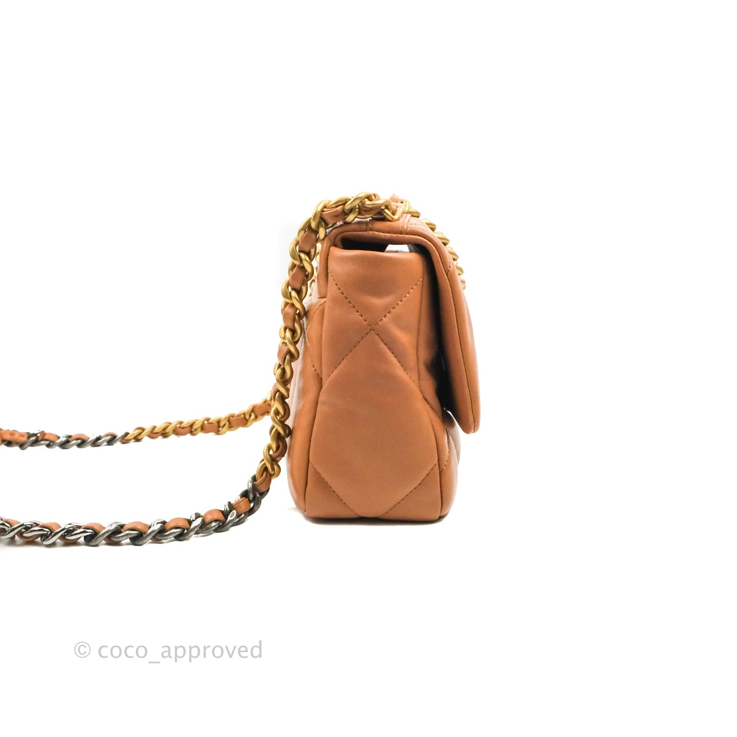 Chanel 19 Small Caramel Dark Beige Lambskin Mixed Hardware 21K