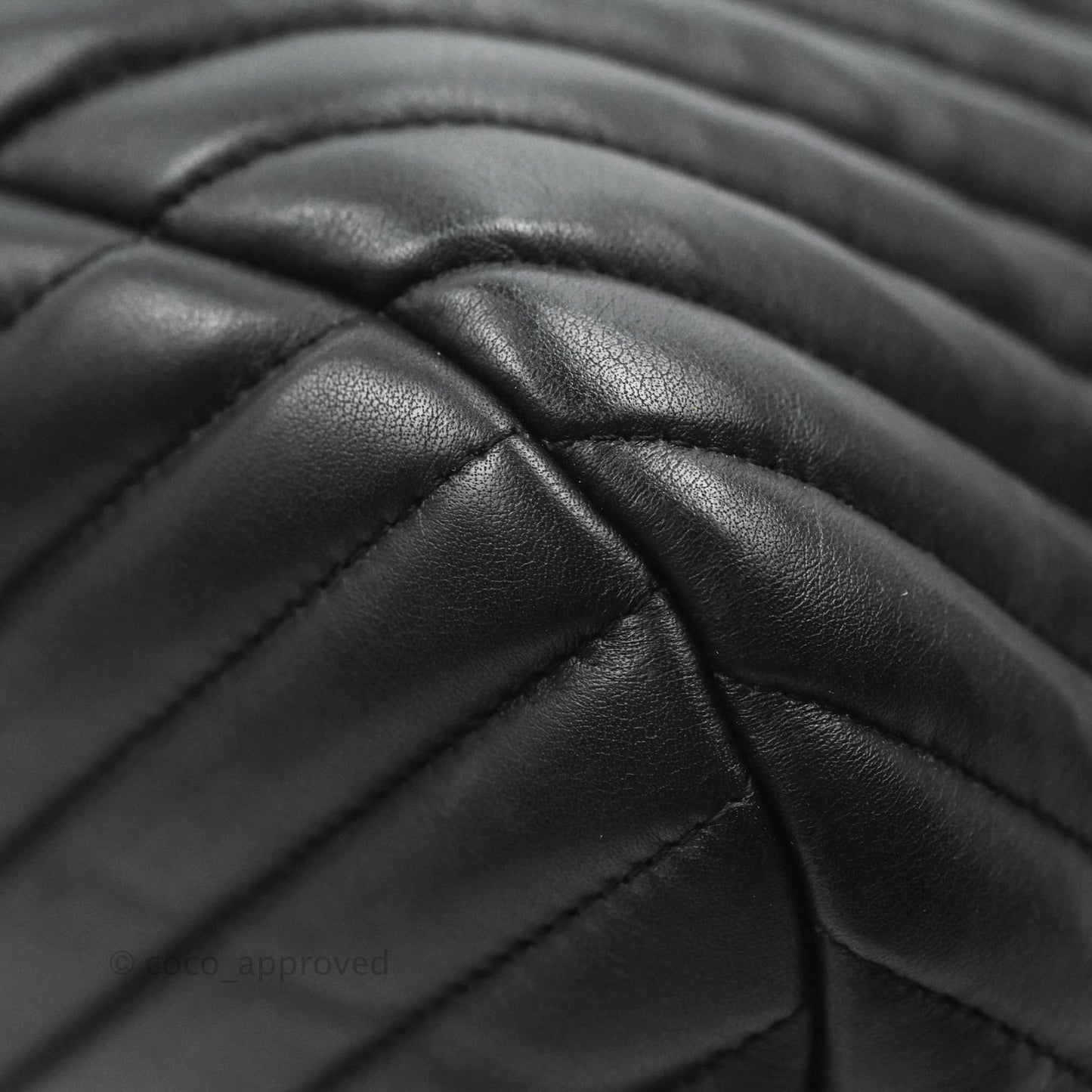 Chanel Medium Chevron Urban Spirit Backpack Black Calfskin Silver Hardware