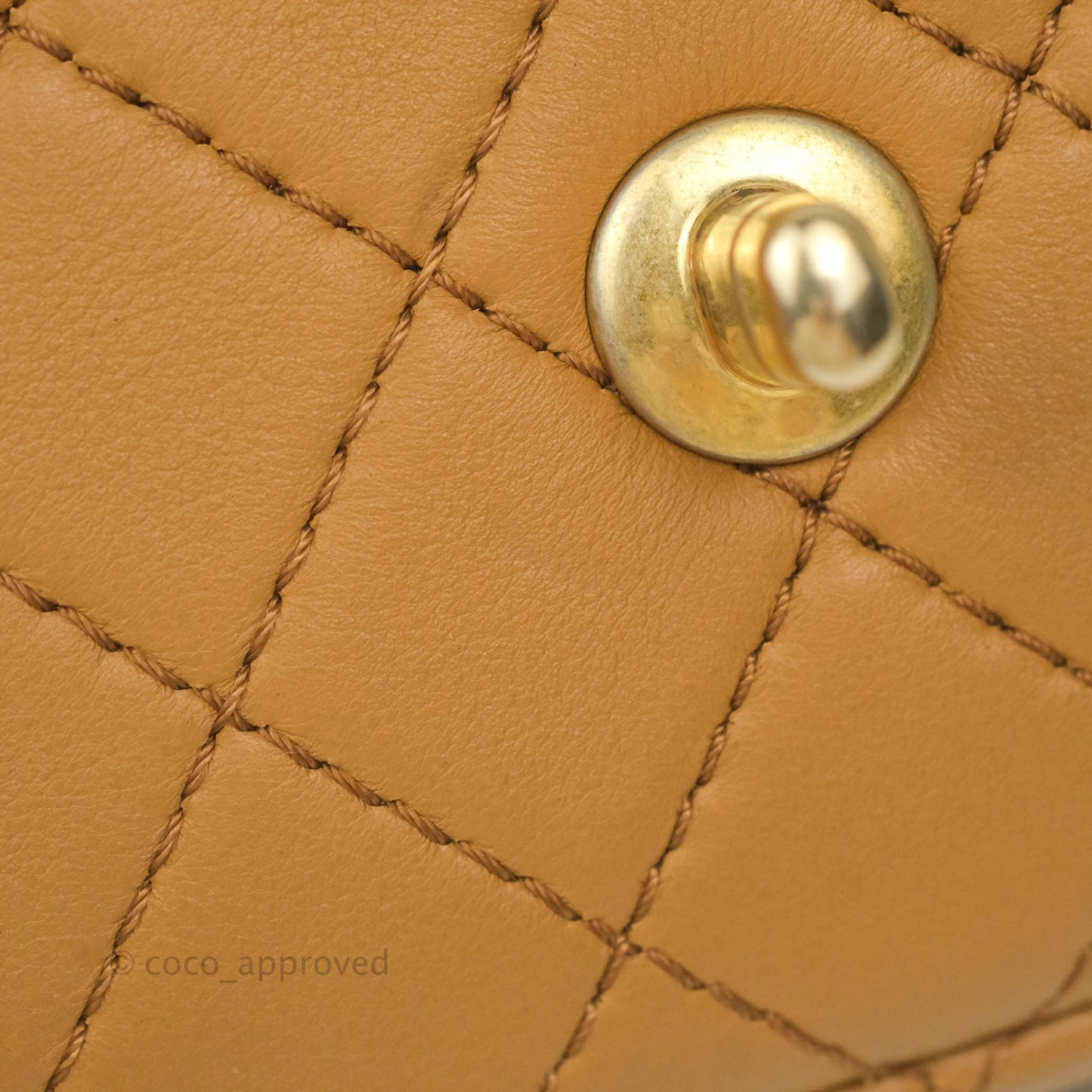 Chanel Quilted Flap With Coin Purse Caramel Calfskin Aged Gold Hardware 19K