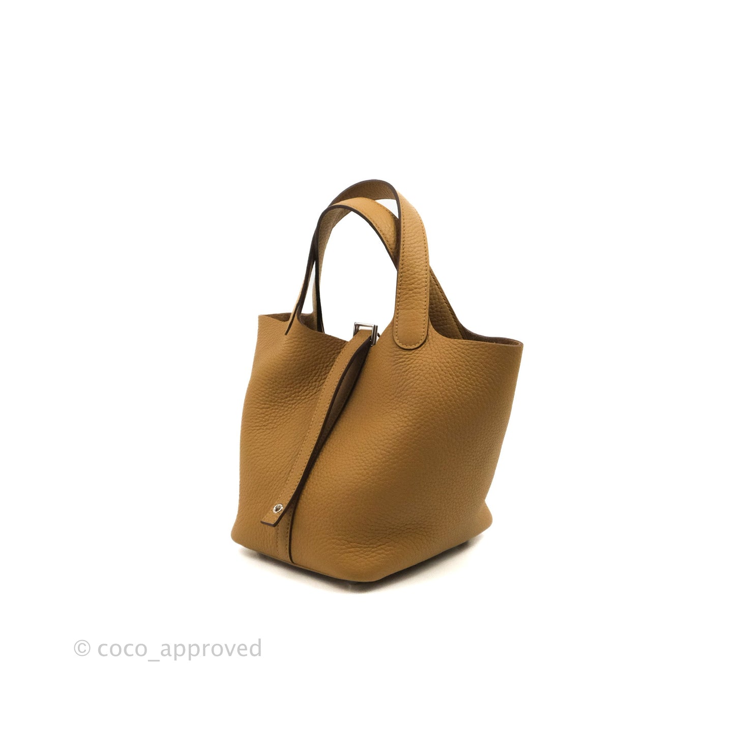 Hermès Picotin Lock 18 PM Biscuit Clemence Silver Hardware