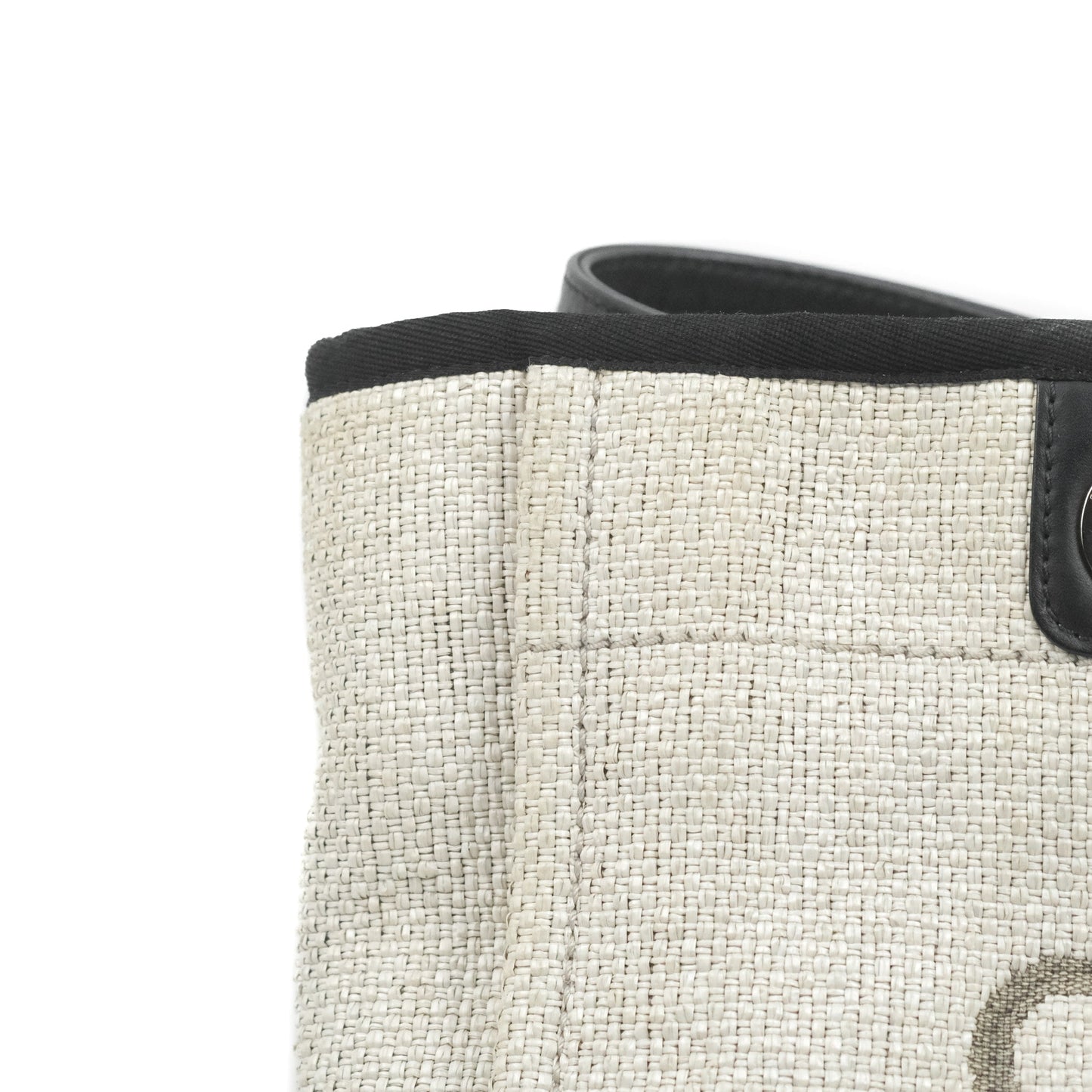 Chanel Medium Deauville Tote Light Grey Canvas