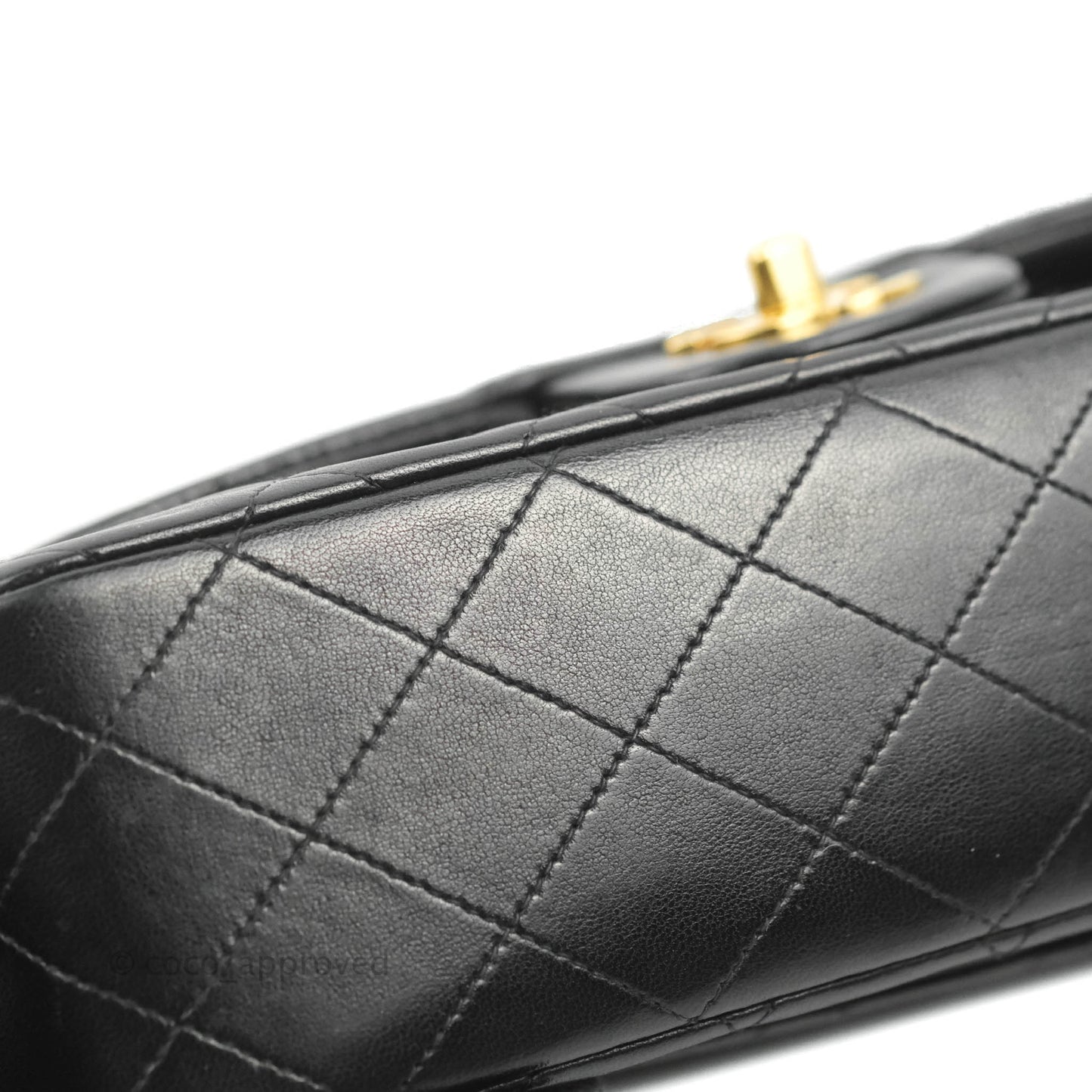 Chanel Classic Vintage Medium Flap Black Lambskin 24K Gold Hardware
