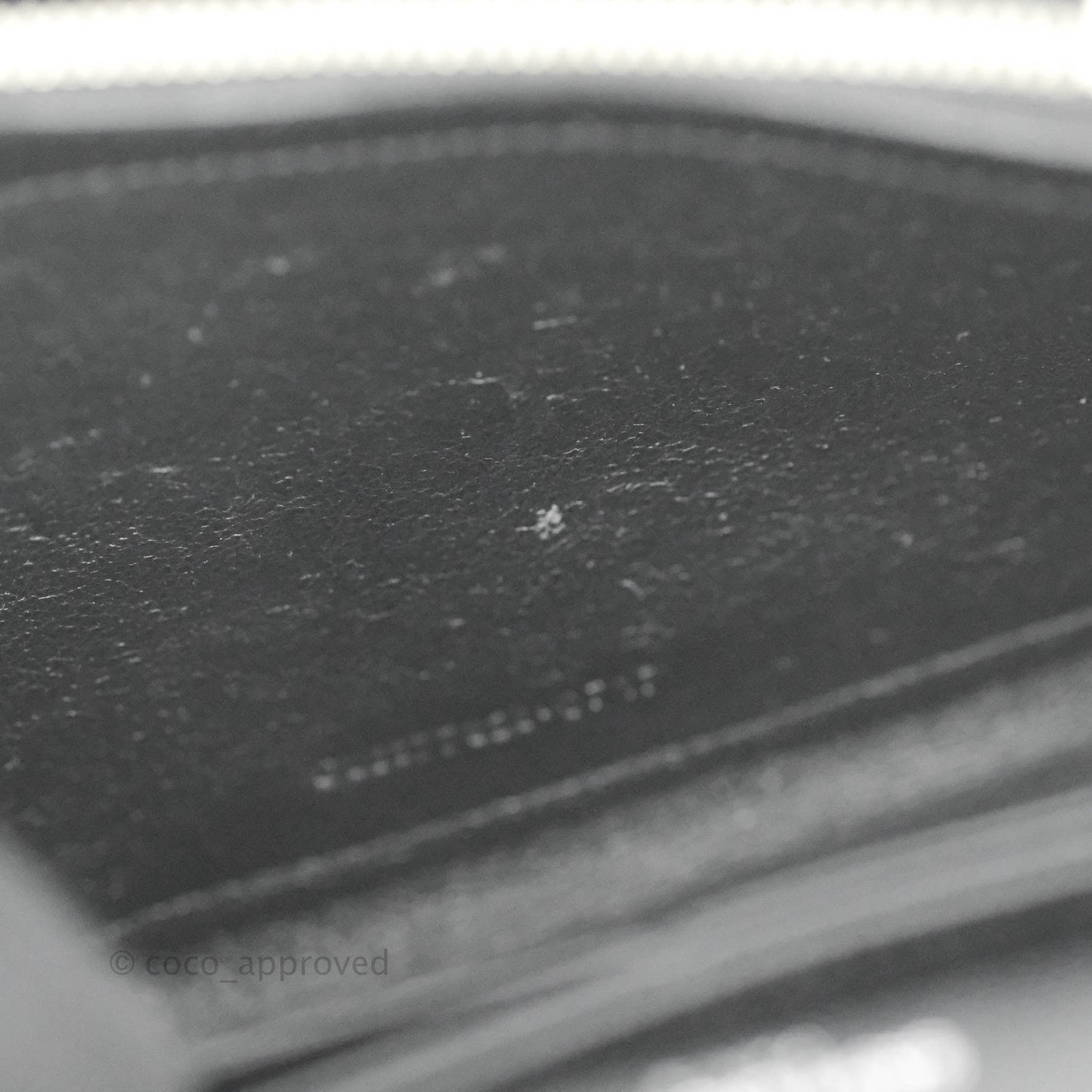 Saint Laurent Wallet on Chain WOC Black Grained Leather Silver Hardware