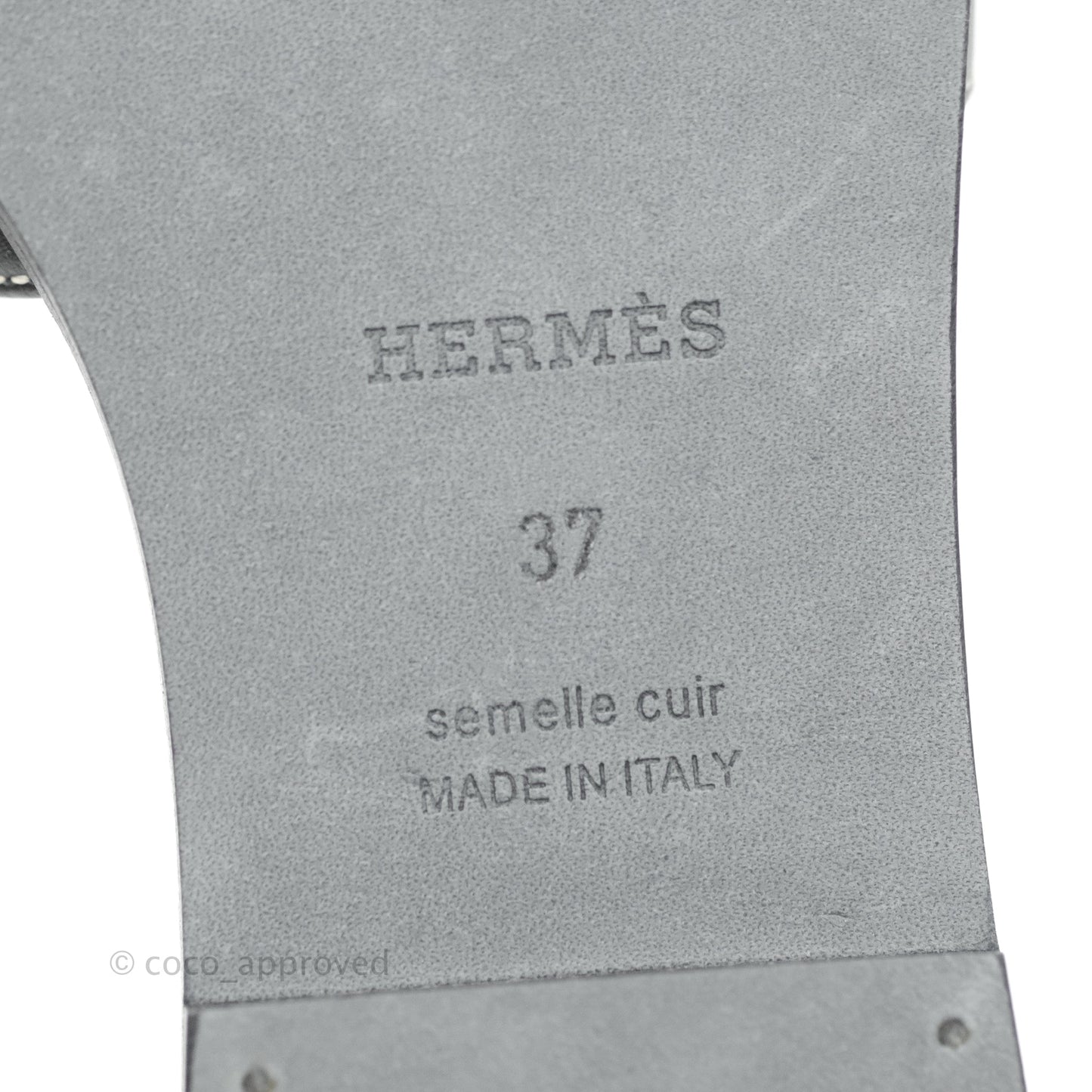 Hermès Oran Sandals in Black Size 37