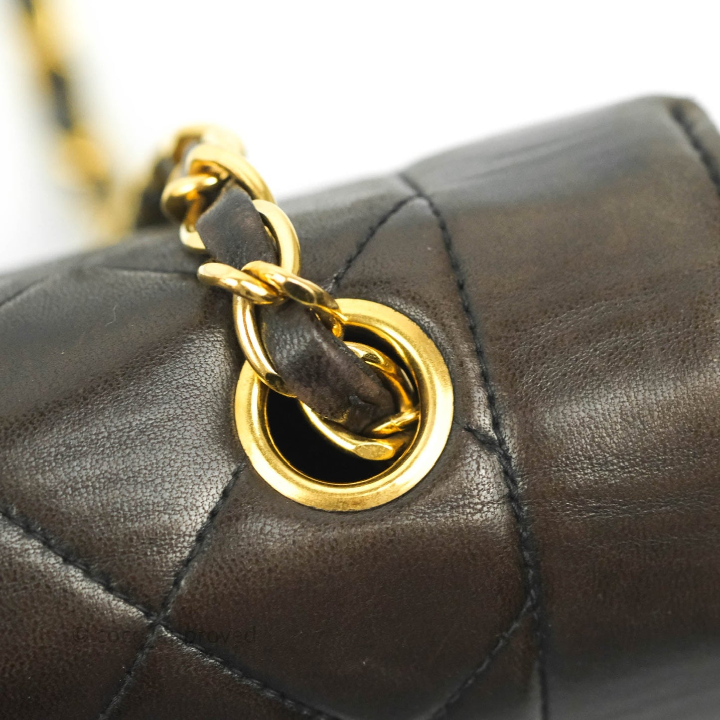 Chanel Vintage Quilted Medium Classic Diana Flap Bag Black Lambskin 24K Gold Harwdare