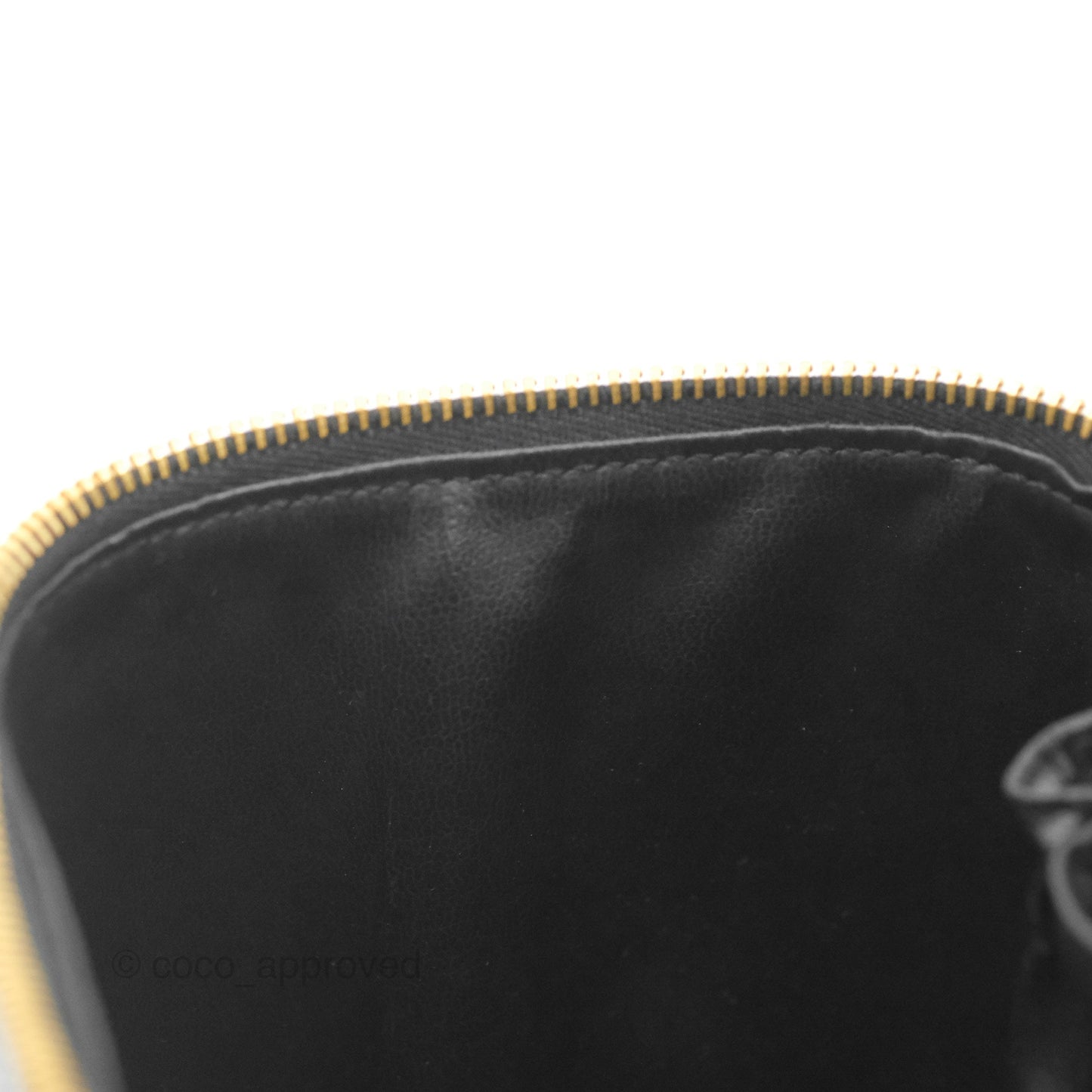Chanel Vintage Vanity Case Black Caviar Gold Hardware