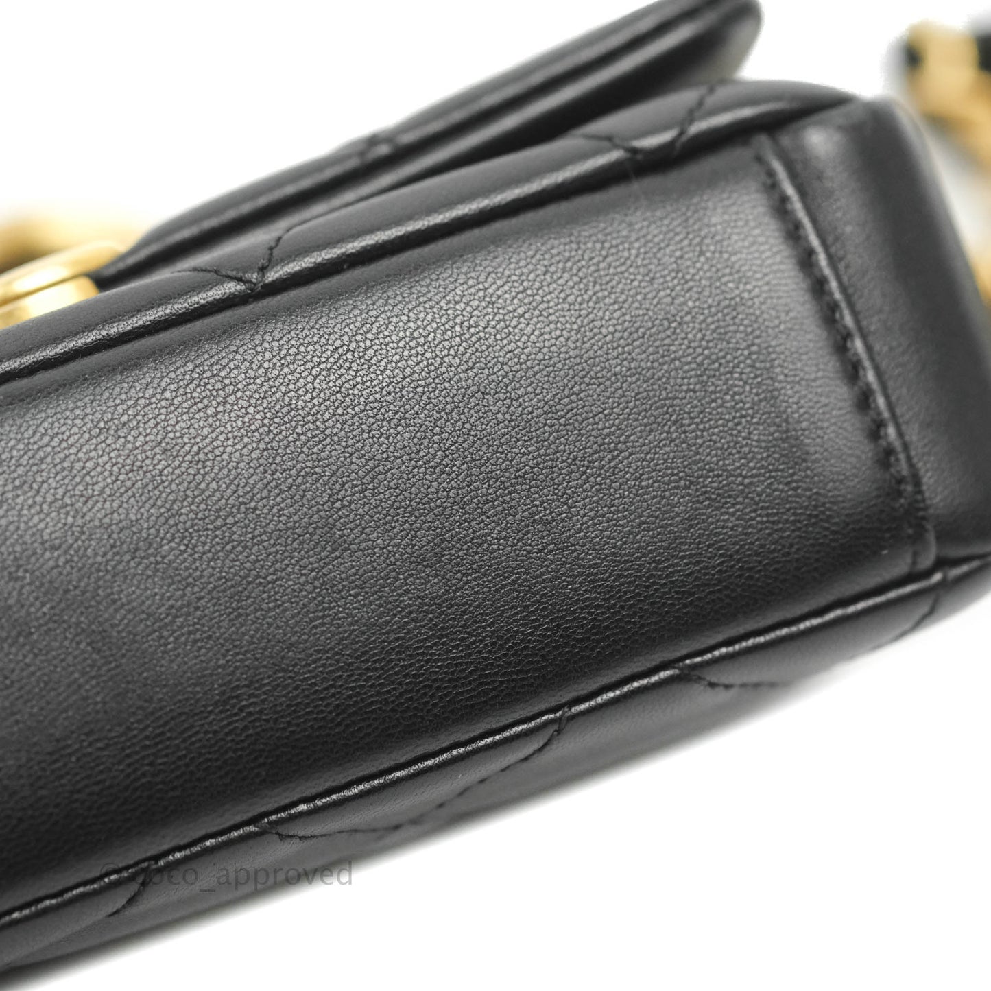Chanel Entwined Chain Bag Black Lambskin Aged Gold Hardware