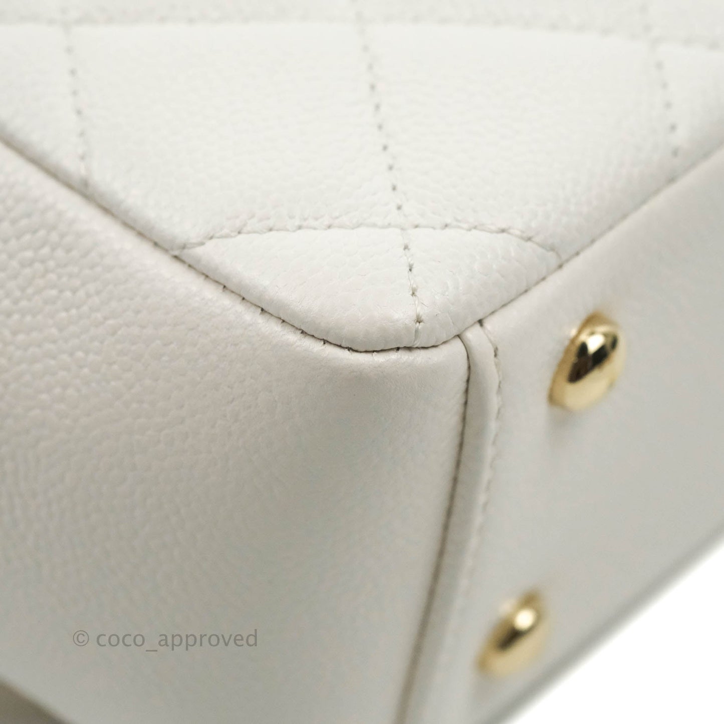 Chanel Quilted Small Business Affinity Flap White Caviar Gold Hardware