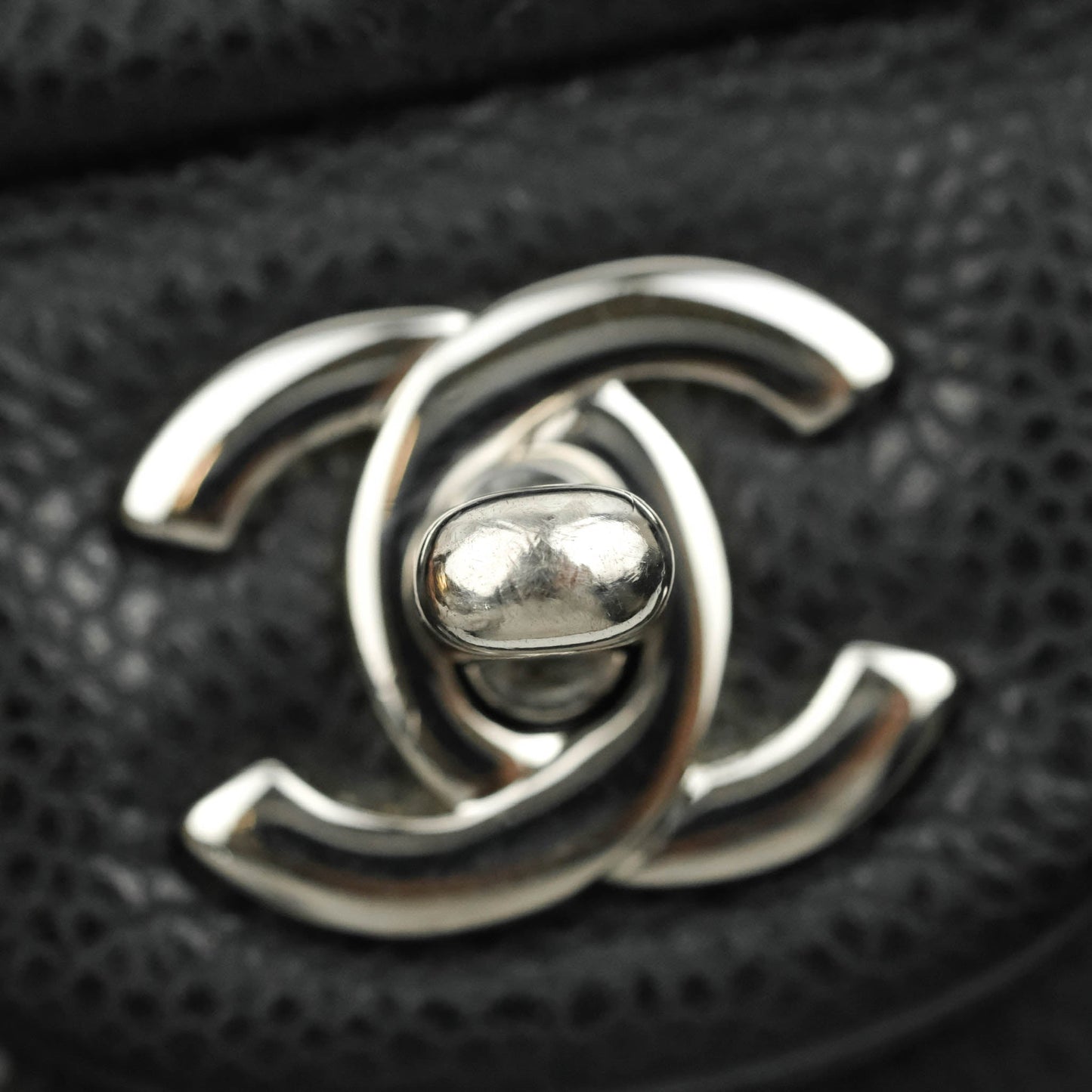 Chanel Quilted Mini Rectangular Flap Black Caviar Silver Hardware 18S