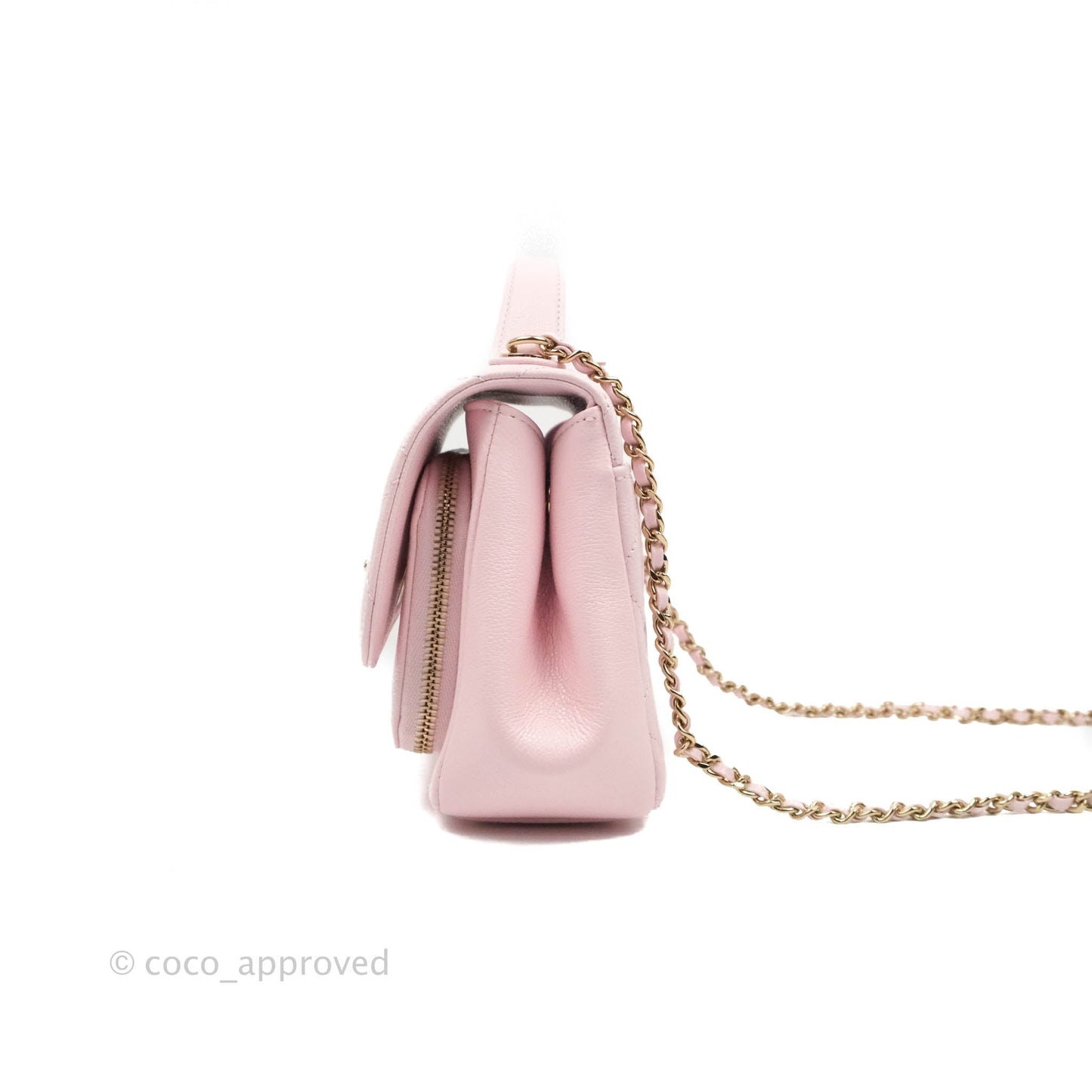 Chanel Quilted Small Business Affinity Flap Pink Caviar Gold Hardware