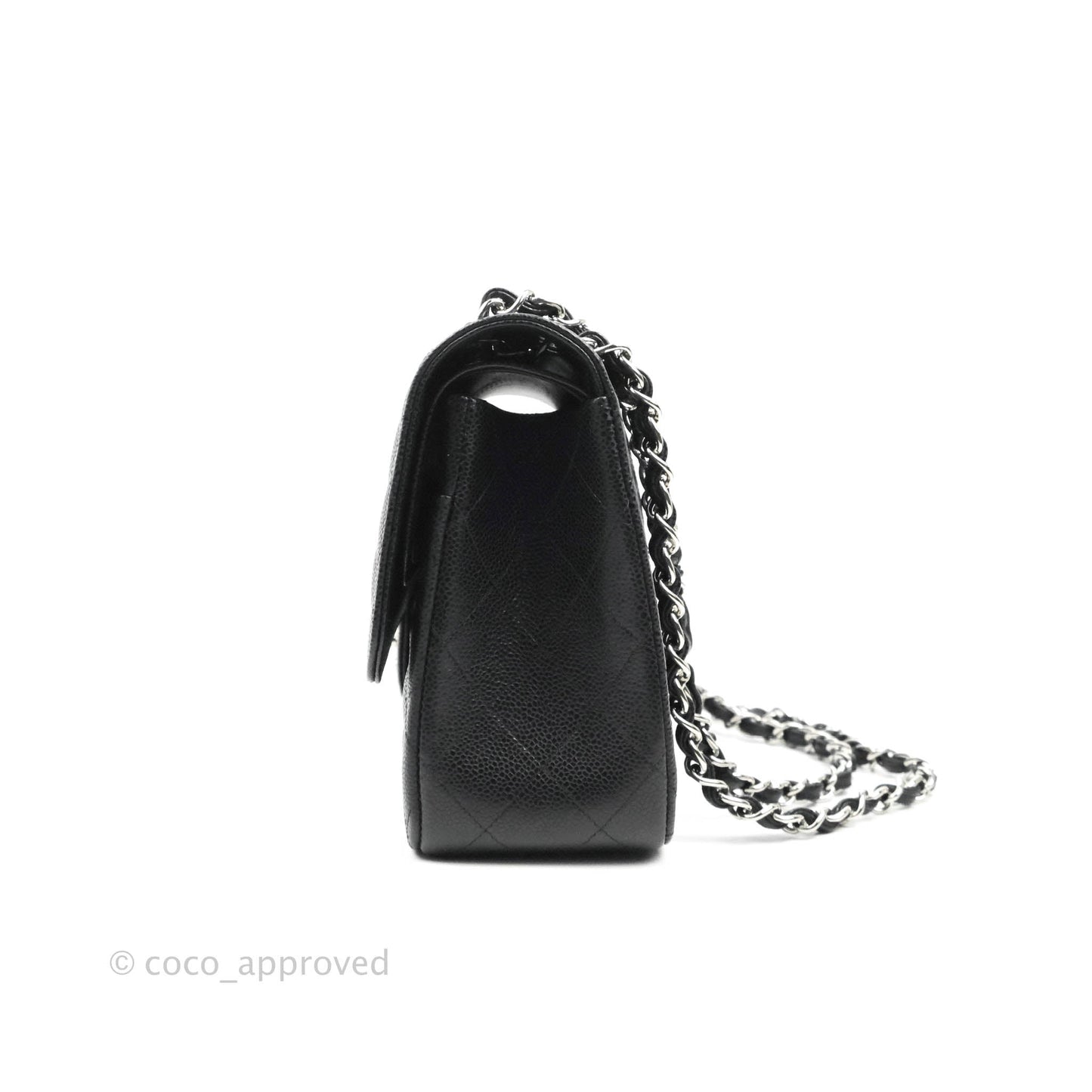 Chanel Jumbo Double Flap Black Caviar Silver Hardware⁣⁣