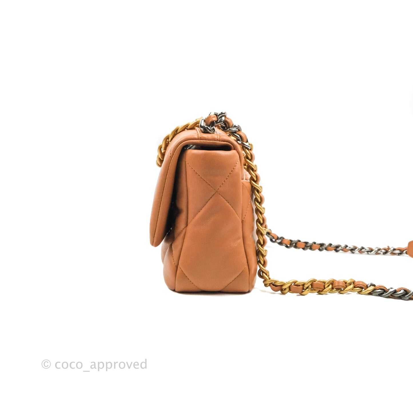 Chanel 19 Small Caramel Dark Beige Lambskin Mixed Hardware 21K