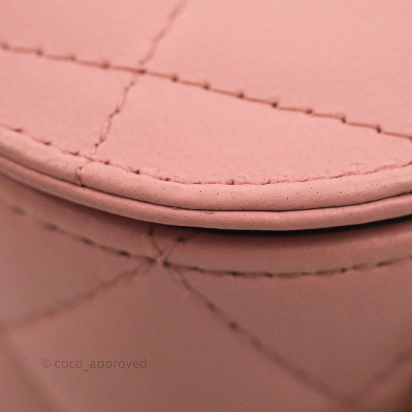 Chanel Quilted Small Resin Elegant Chain Vanity Case Lambskin Pink Gold Hardware