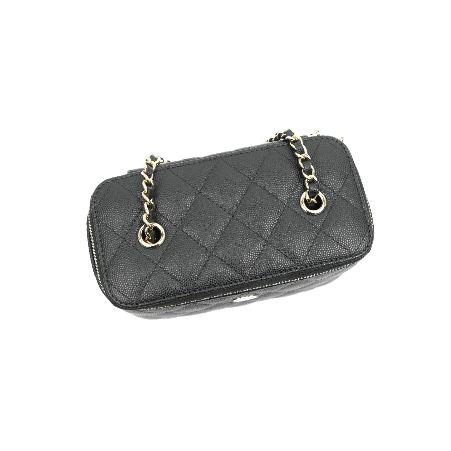 Chanel Vanity with Classic Chain Black Caviar Gold Hardware