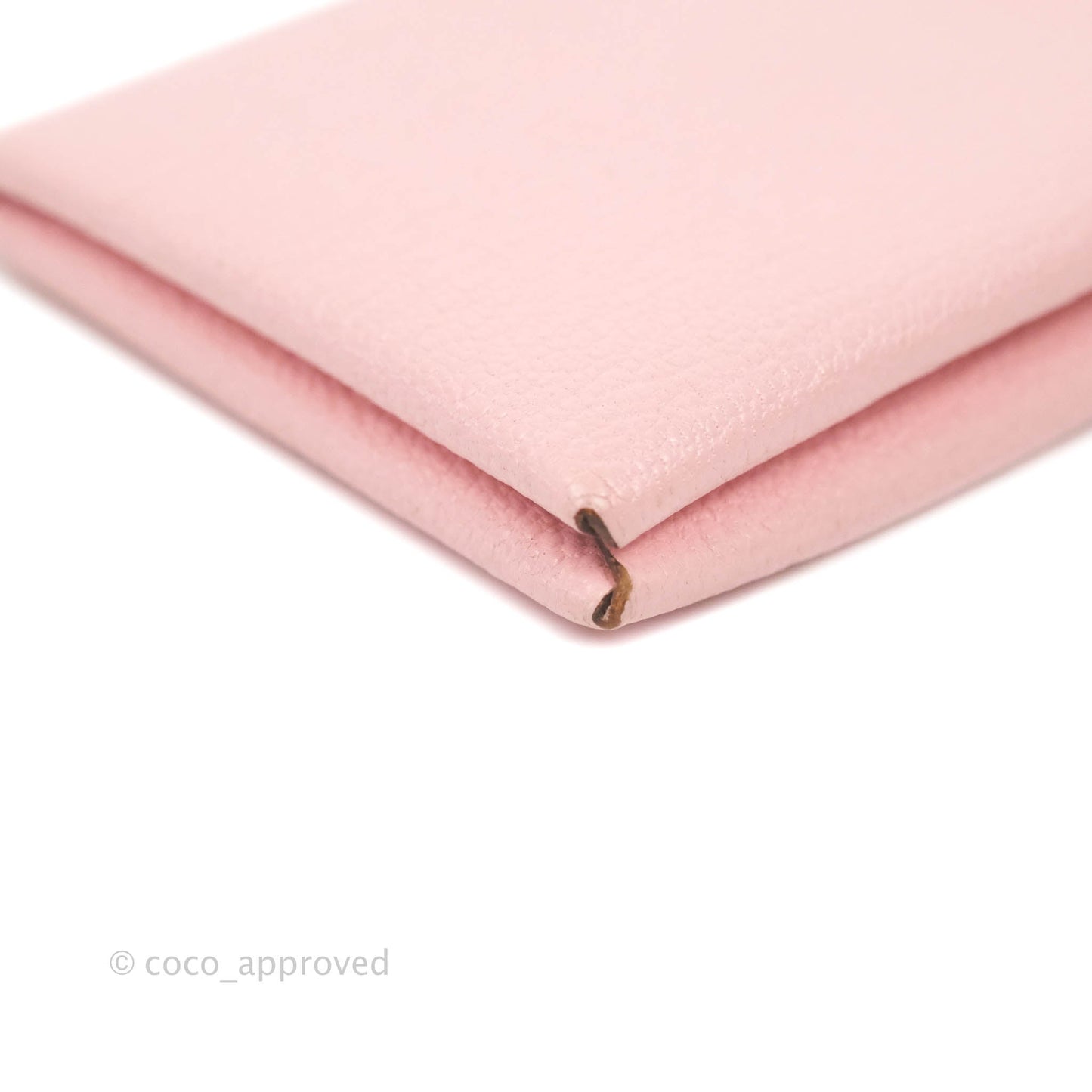 Hermès Calvi Card Holder Sakura Pink Chevre Mysore