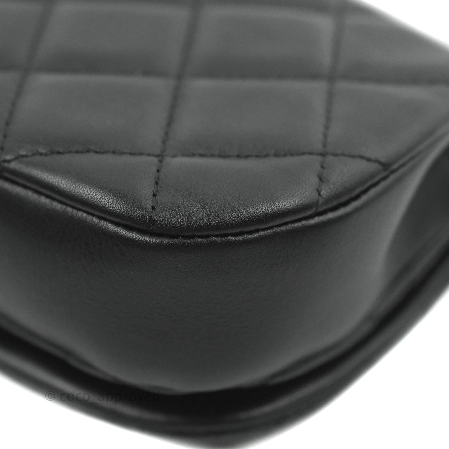 Chanel Mini Clutch with Chain Black Calfskin Aged Gold Hardware
