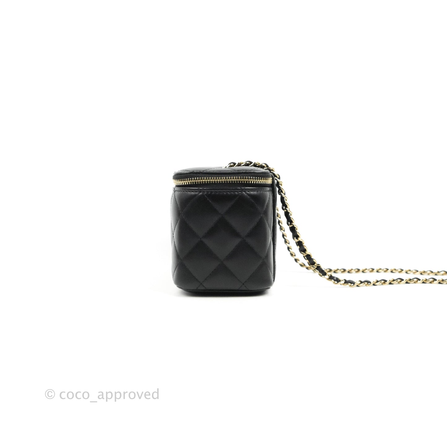 Chanel Classic Vanity with Chain Black Lambskin Gold Hardware
