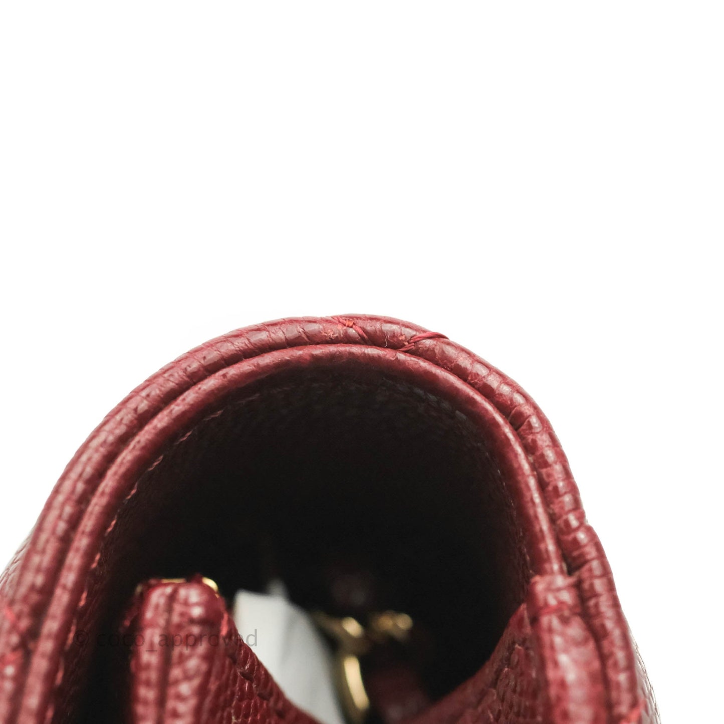 Chanel Quilted Wallet on Chain WOC Burgundy Caviar Gold Hardware