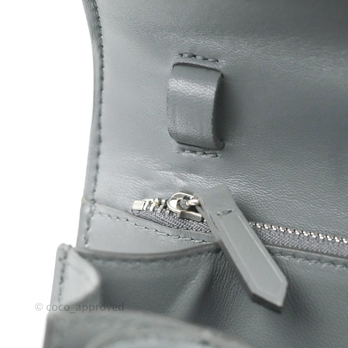 Celine Medium Classic Box Flap Grey Calfskin