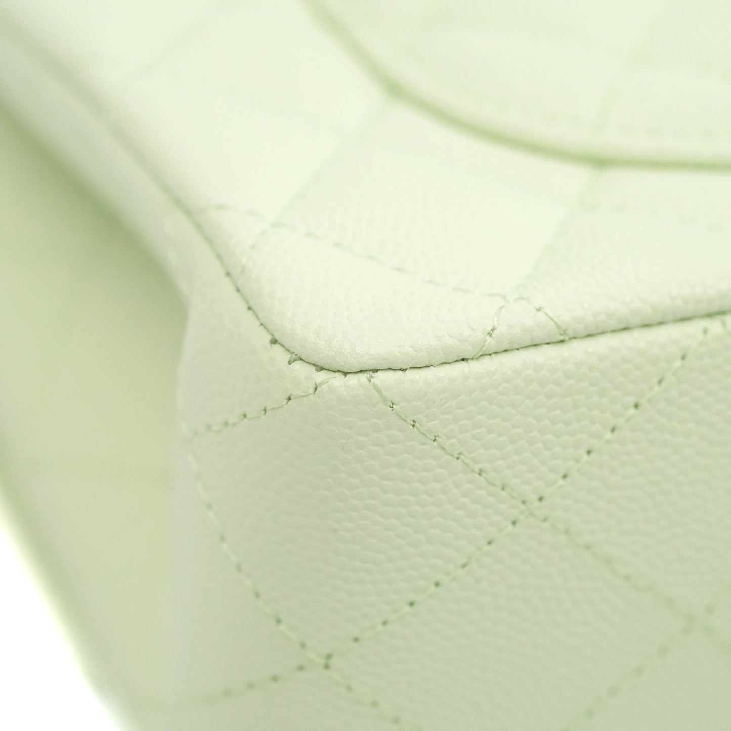 Chanel Small Classic Quilted Flap Mint Green Caviar Gold Hardware 22C