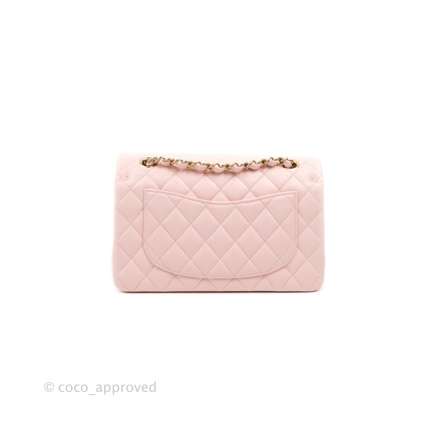 Chanel Classic Small S/M Flap Pink Caviar Gold Hardware 22S