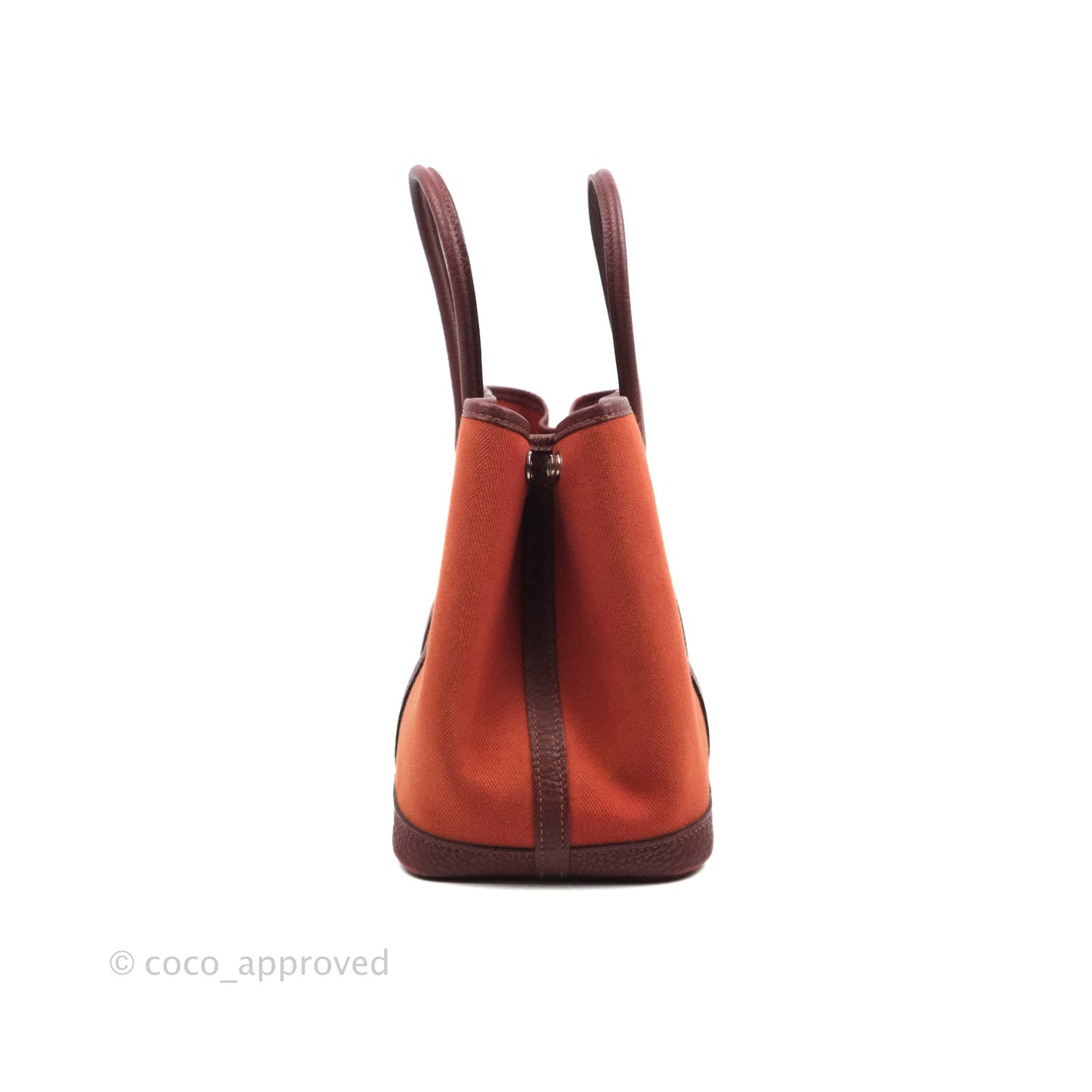 Hermes Garden Party 30 Brick/ Burgundy Canvas Negonda