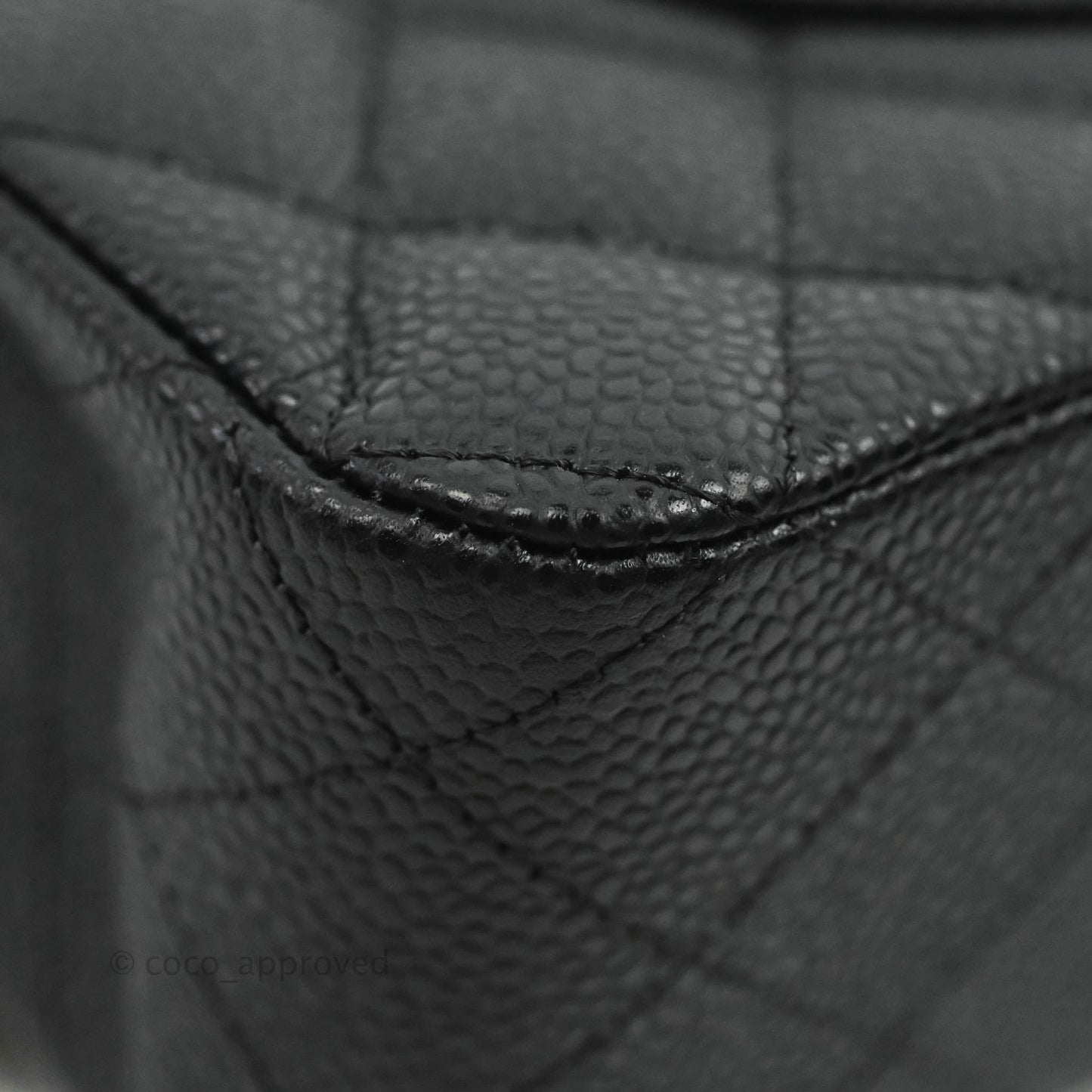 Chanel Classic M/L Medium Double Flap Black Caviar Gold Hardware