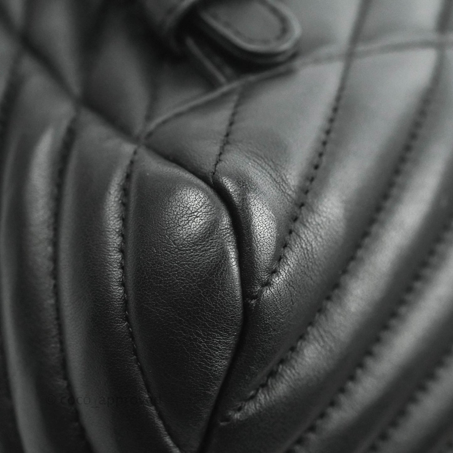 Chanel Medium Chevron Urban Spirit Backpack Black Calfskin Silver Hardware