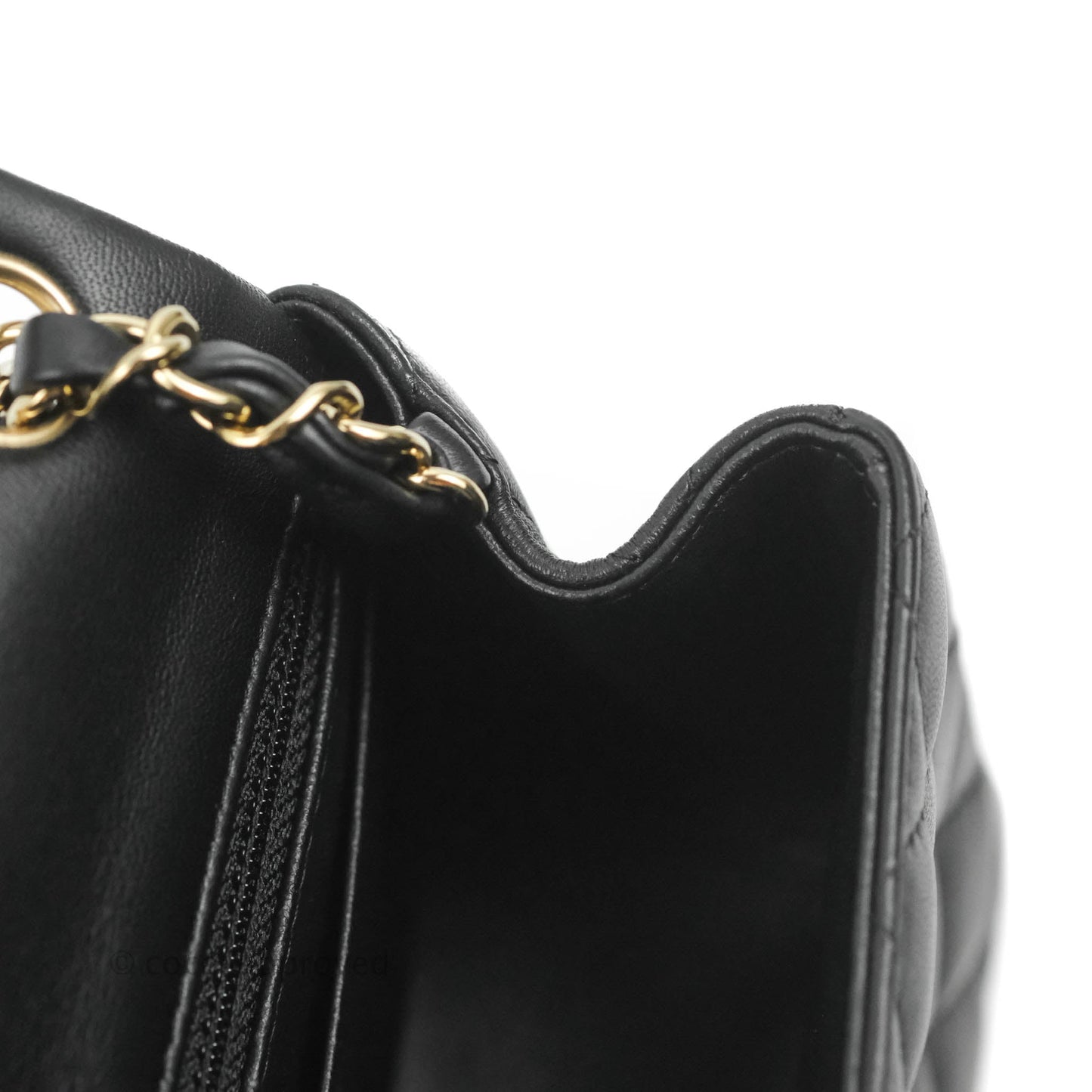 Chanel Mini Square Black Lambskin Gold Hardware