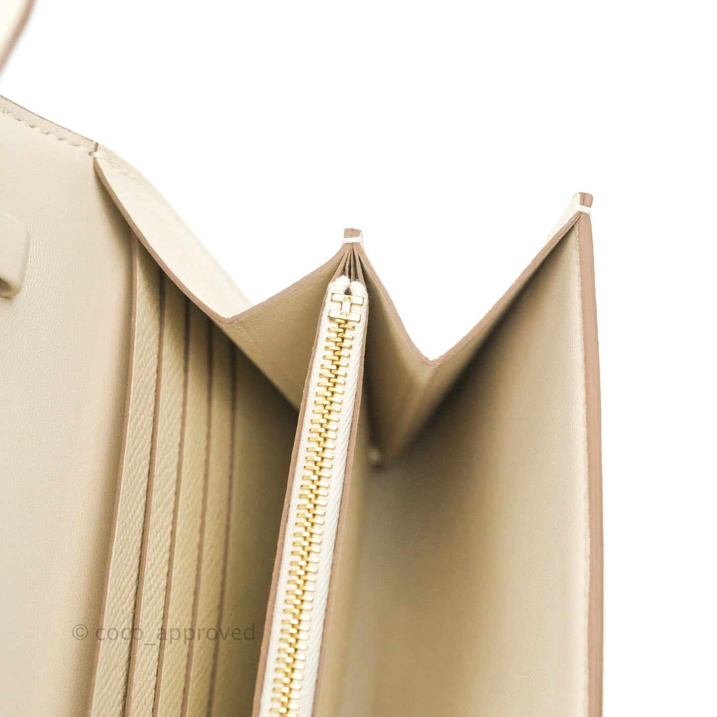 Hermès Constance Long To Go Wallet Craie Epsom Rose Gold Hardware