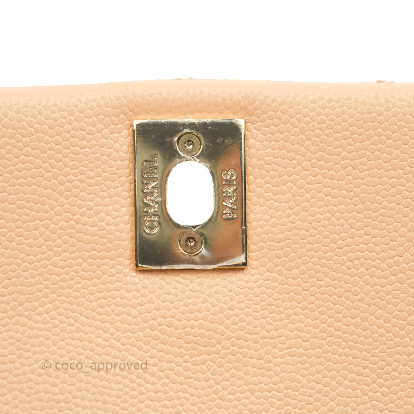 Chanel Mini Coco Handle Quilted Light Beige Pink Caviar Gold Hardware