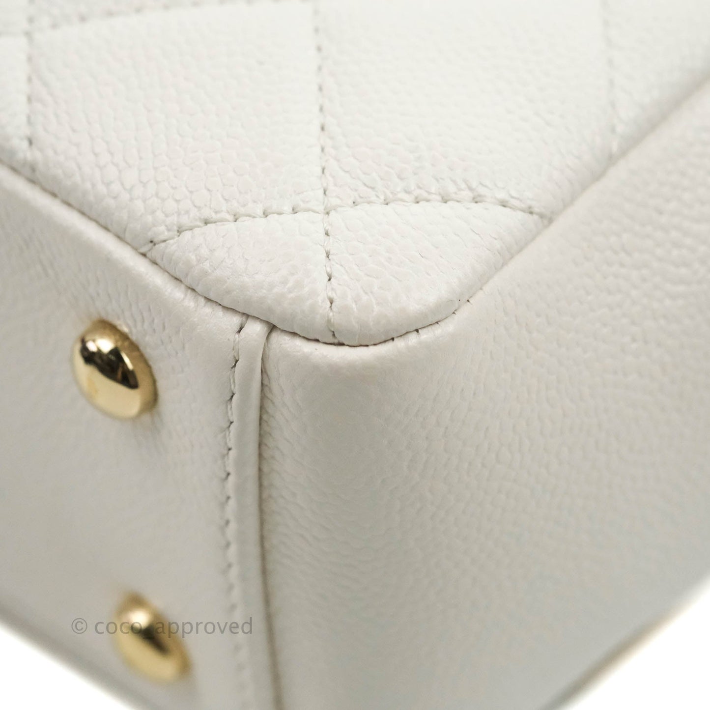 Chanel Quilted Small Business Affinity Flap White Caviar Gold Hardware