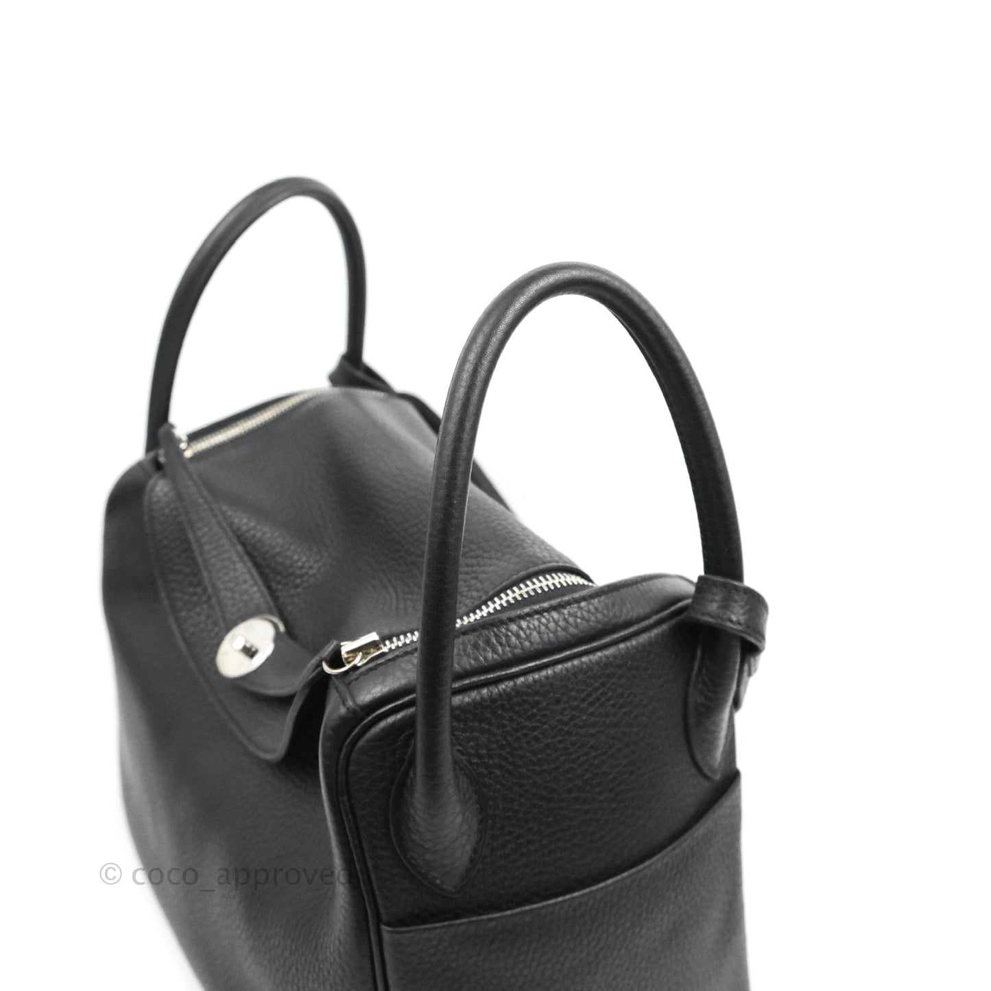 Hermès Lindy 30 Black Clemence Palladium Hardware