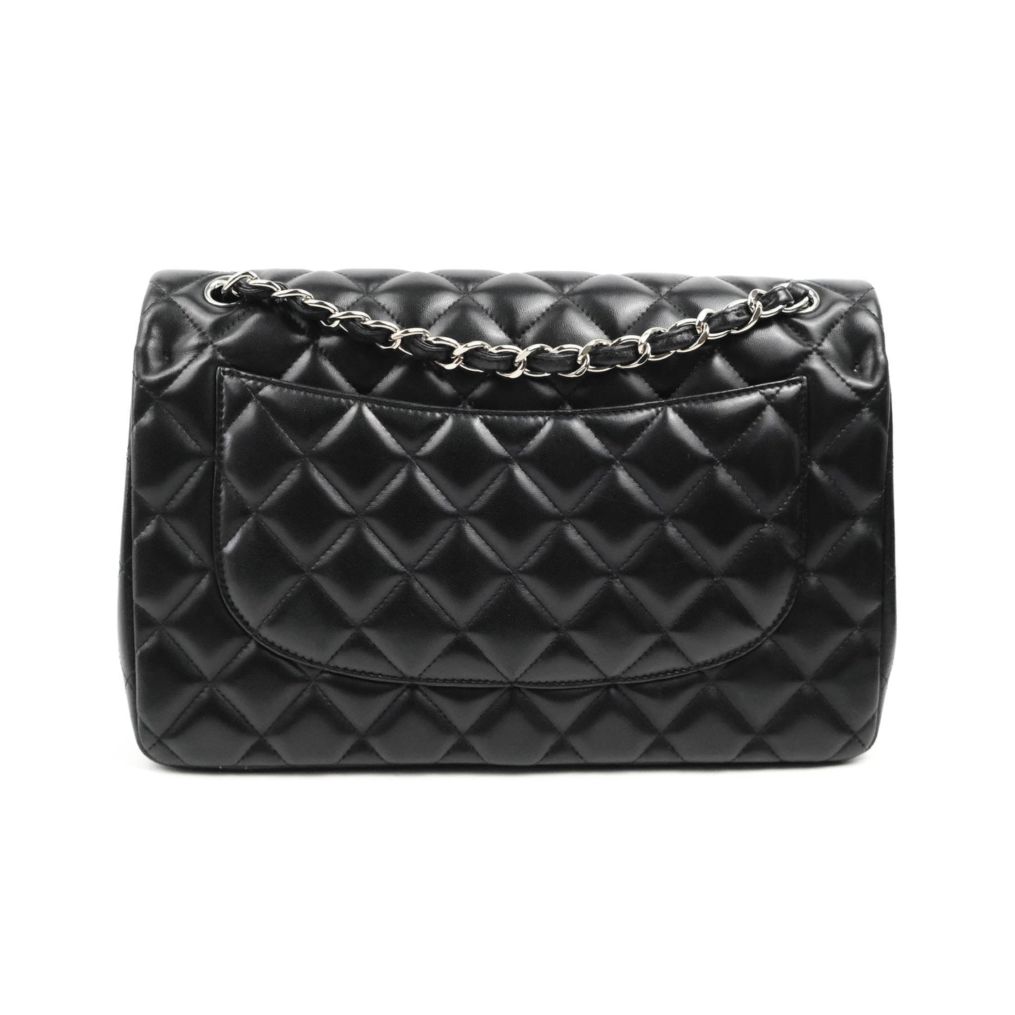 Chanel Jumbo Double Flap Black Lambskin Silver Hardware⁣⁣