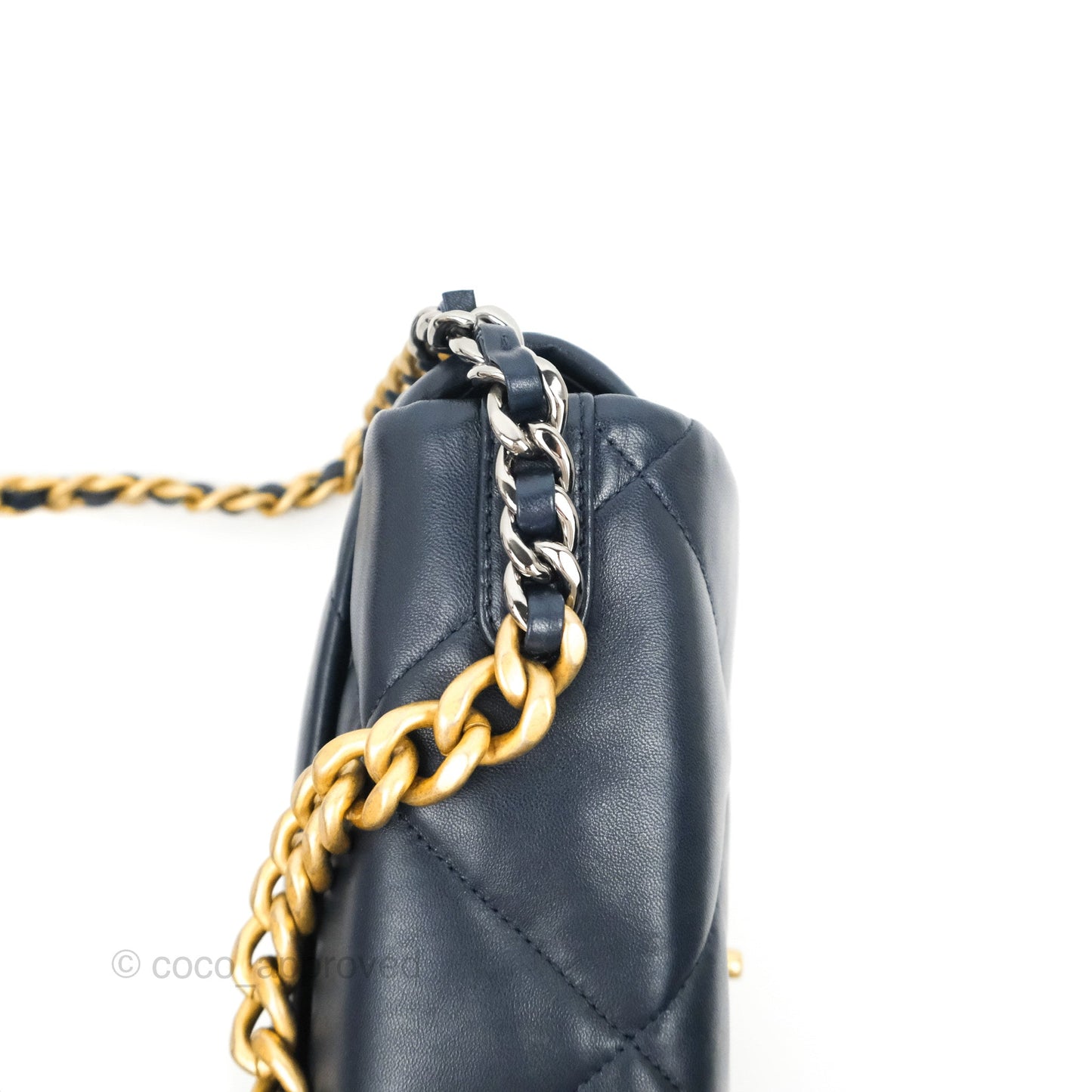 Chanel 19 Small Navy Lambskin Mixed Hardware