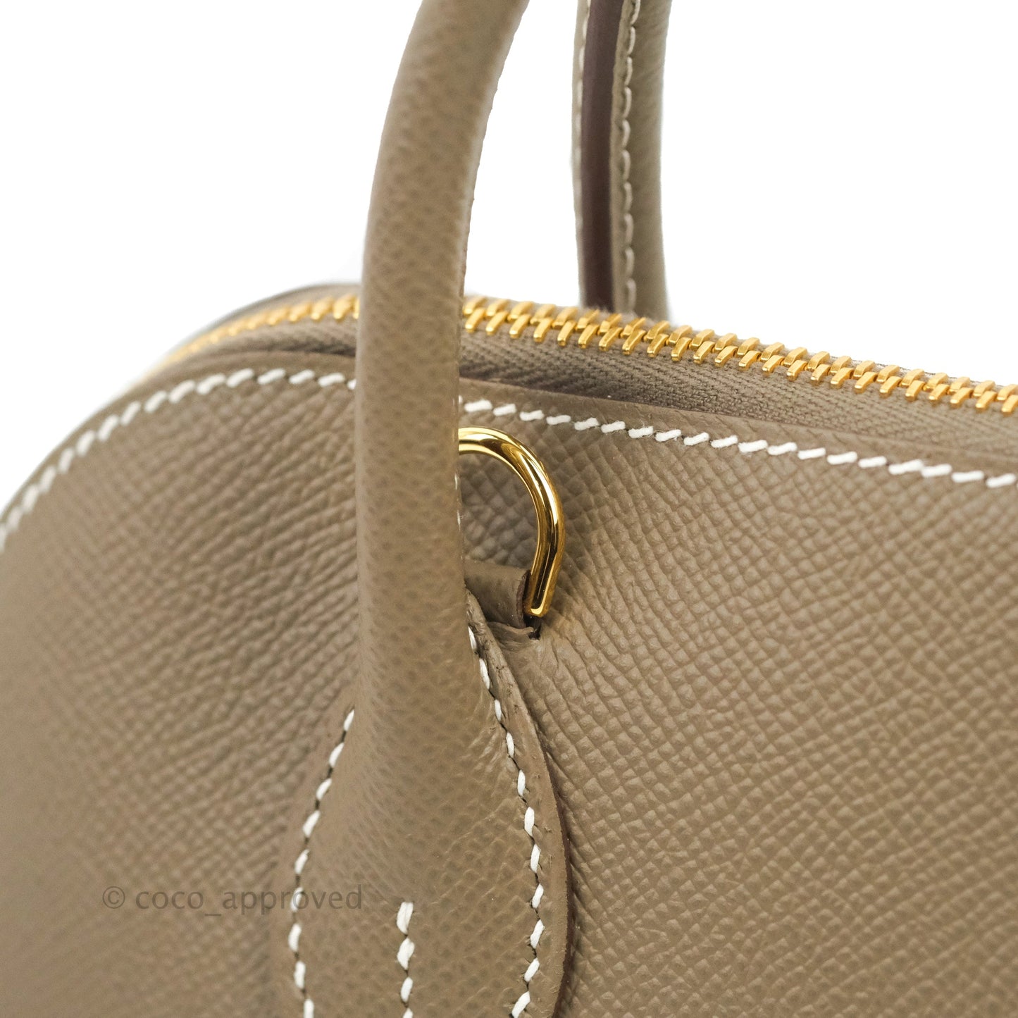 Hermès Bolide 1923 25 Etoupe Epsom Gold Hardware