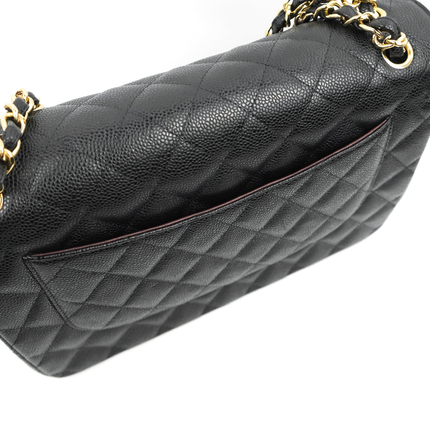 Chanel Jumbo Double Flap Black Caviar Gold Hardware⁣⁣